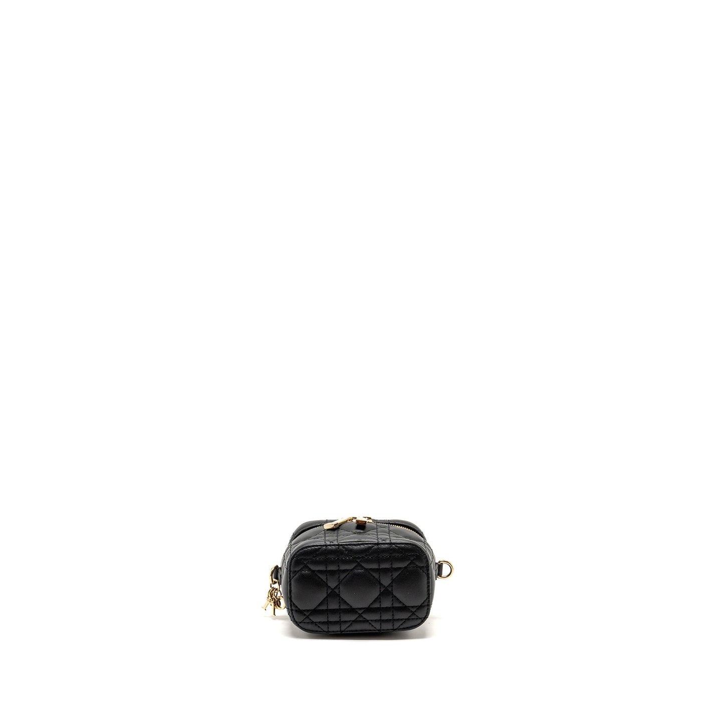 Dior Micro Lady Dior Vanity Case Purse Cannage Lambskin Black