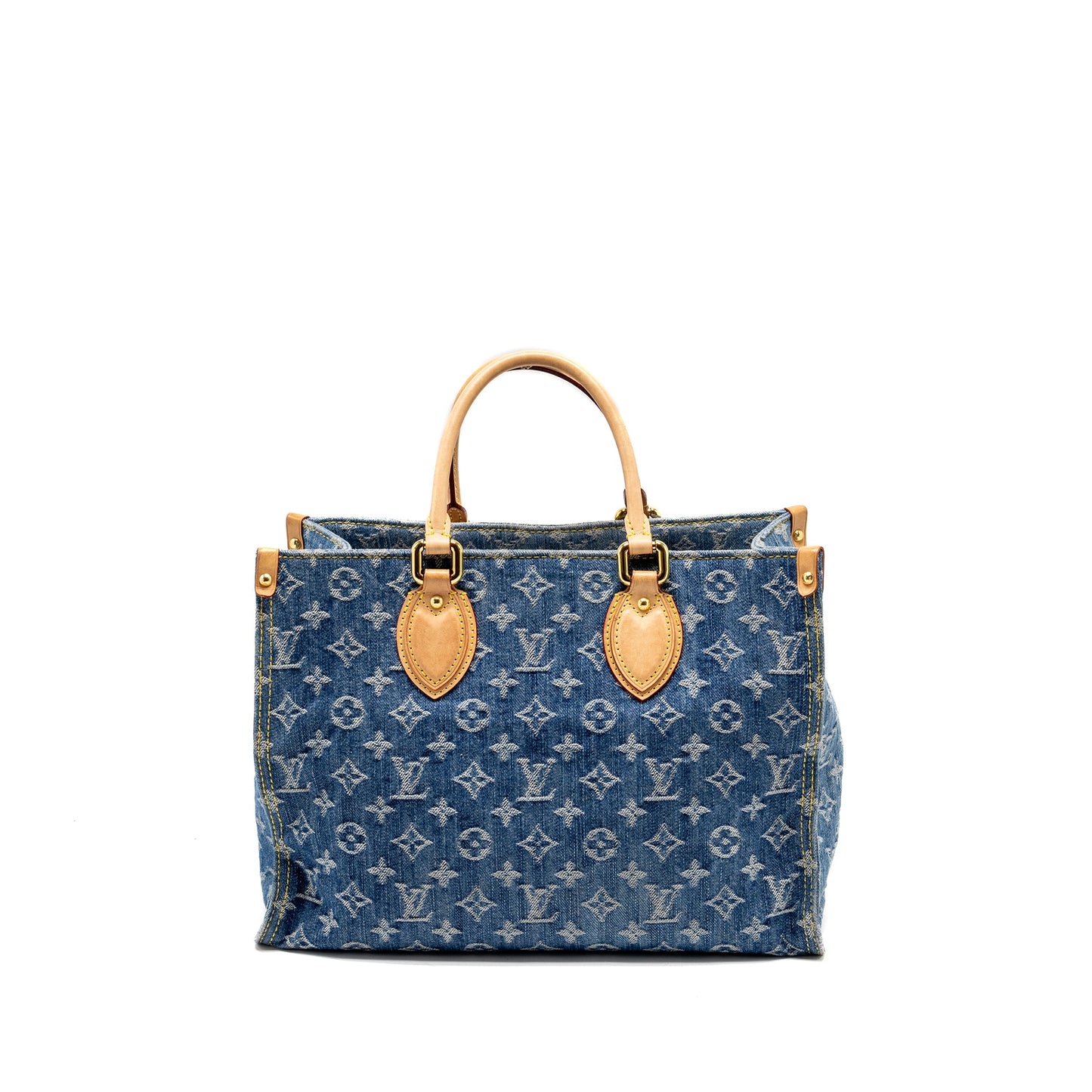 Louis Vuitton Onthego Remix Monogram Denim Blue