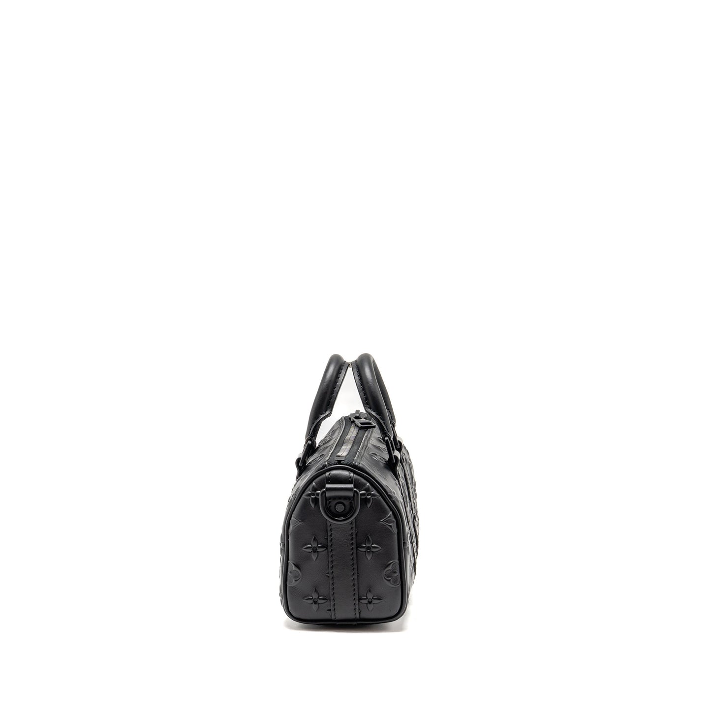 Louis Vuitton Keepall Monogram Seal Cowhide Leather So Black