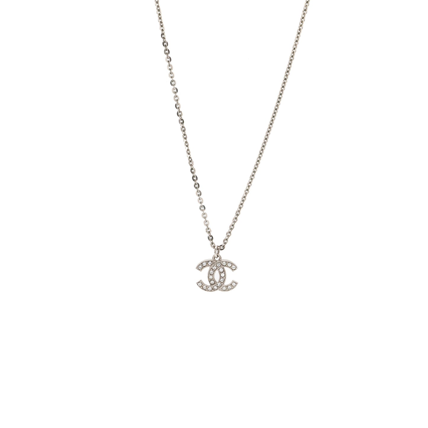 CHANEL CC LOGO NECKLACE CRYSTAL SHW
