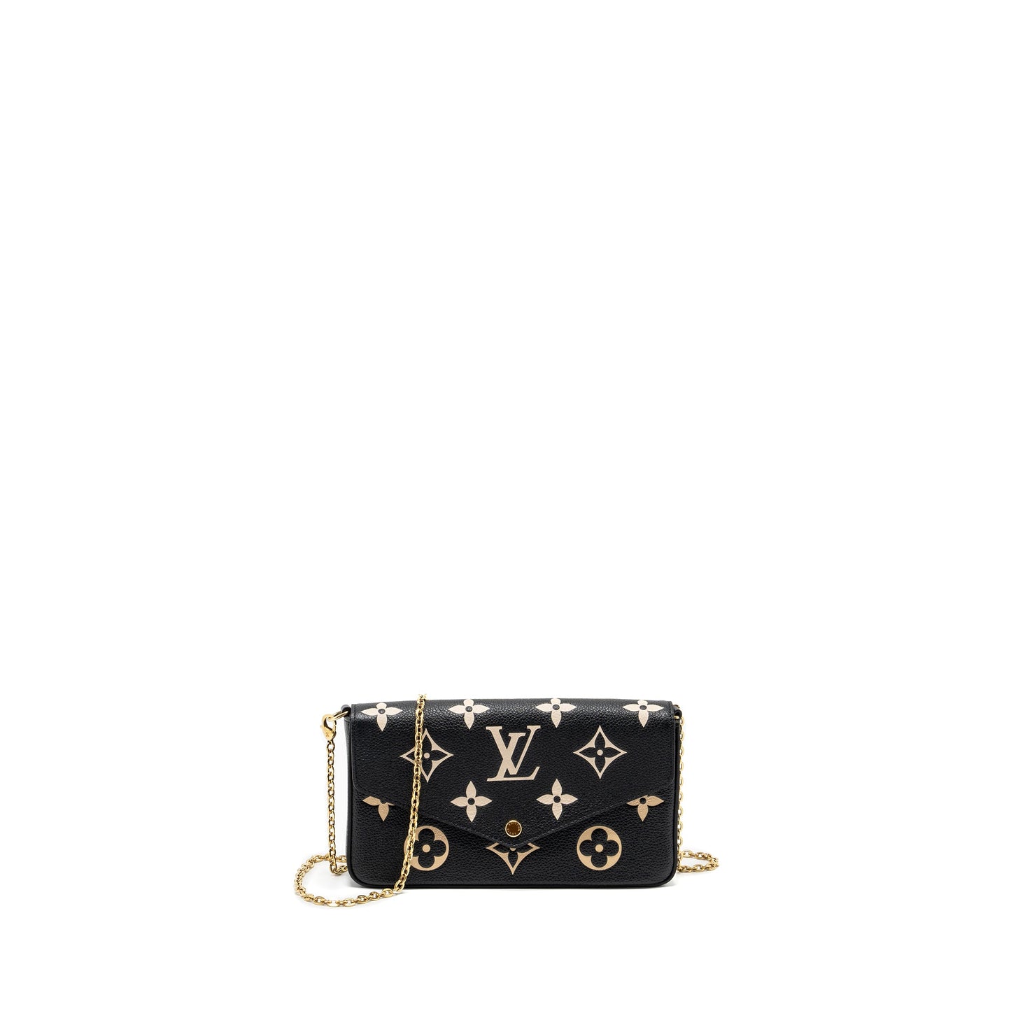 Louis Vuitton Felicie Pochette Monogram Empreinte Leather Black/Beige