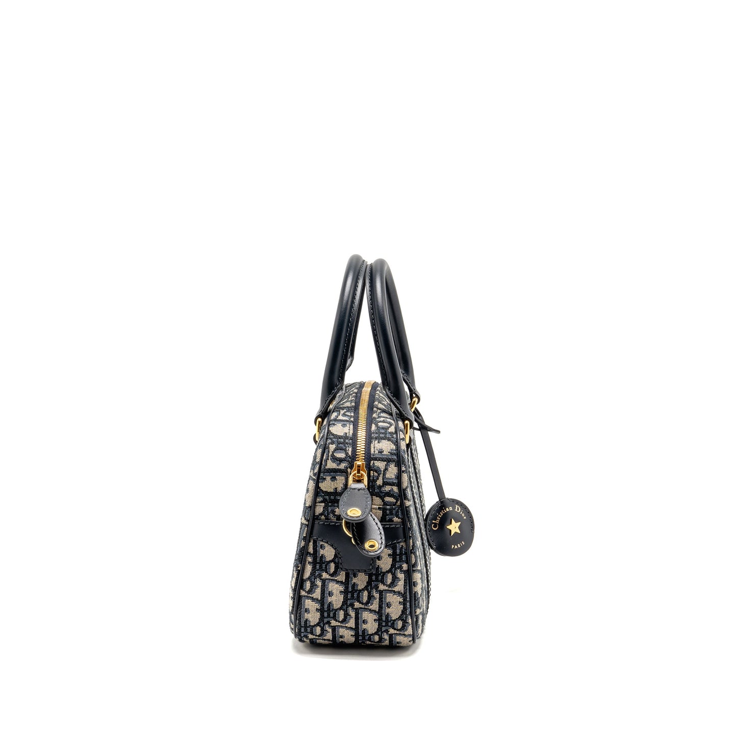 MEDIUM BOWLING Purse OBLIQUE CANVAS blue