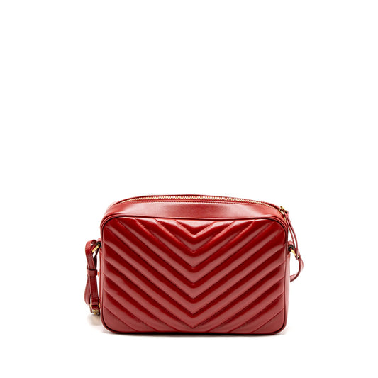 Saint Laurent Lou Camera Purse Calfskin Red