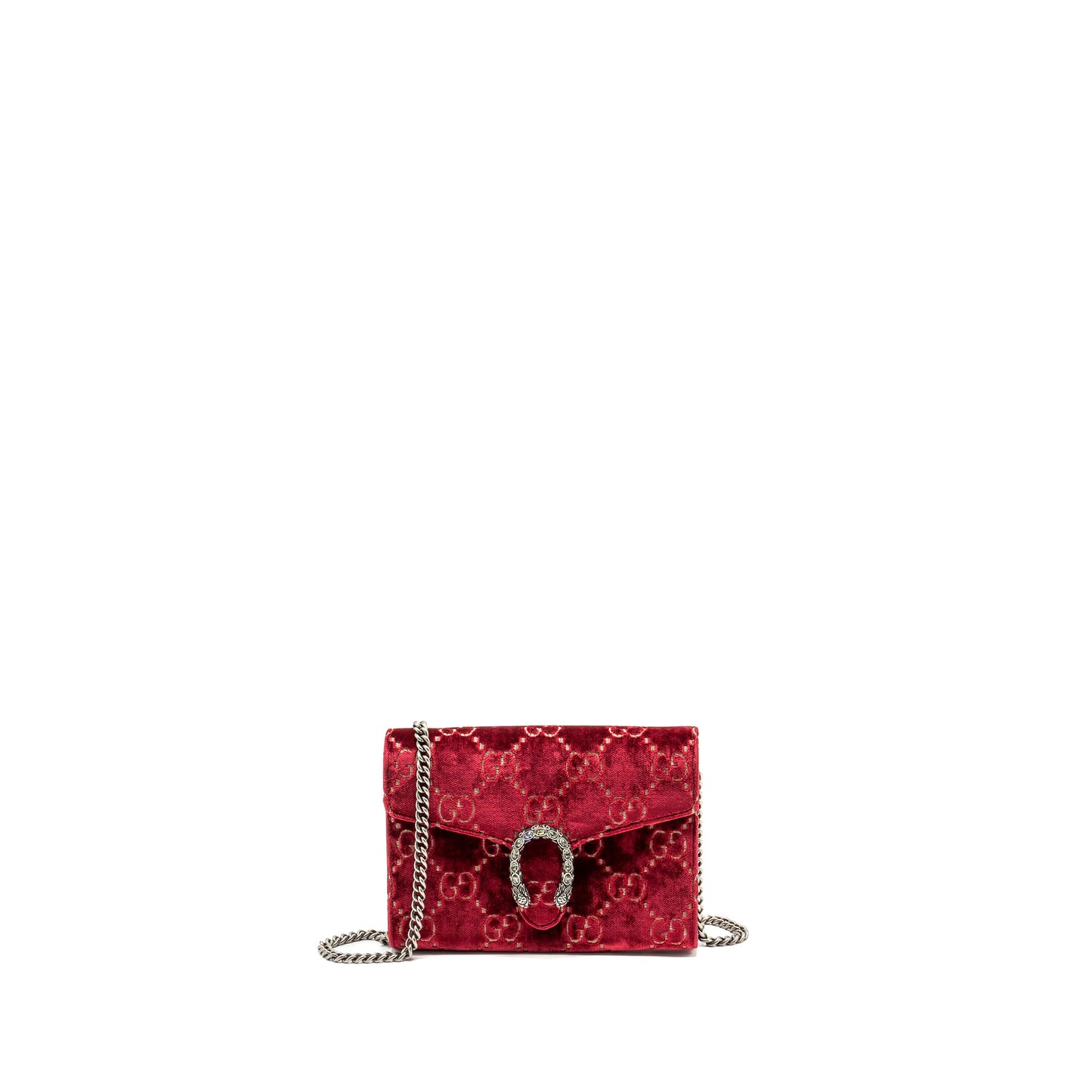 Gucci Dionysus Wallet on Chain Velvet Red