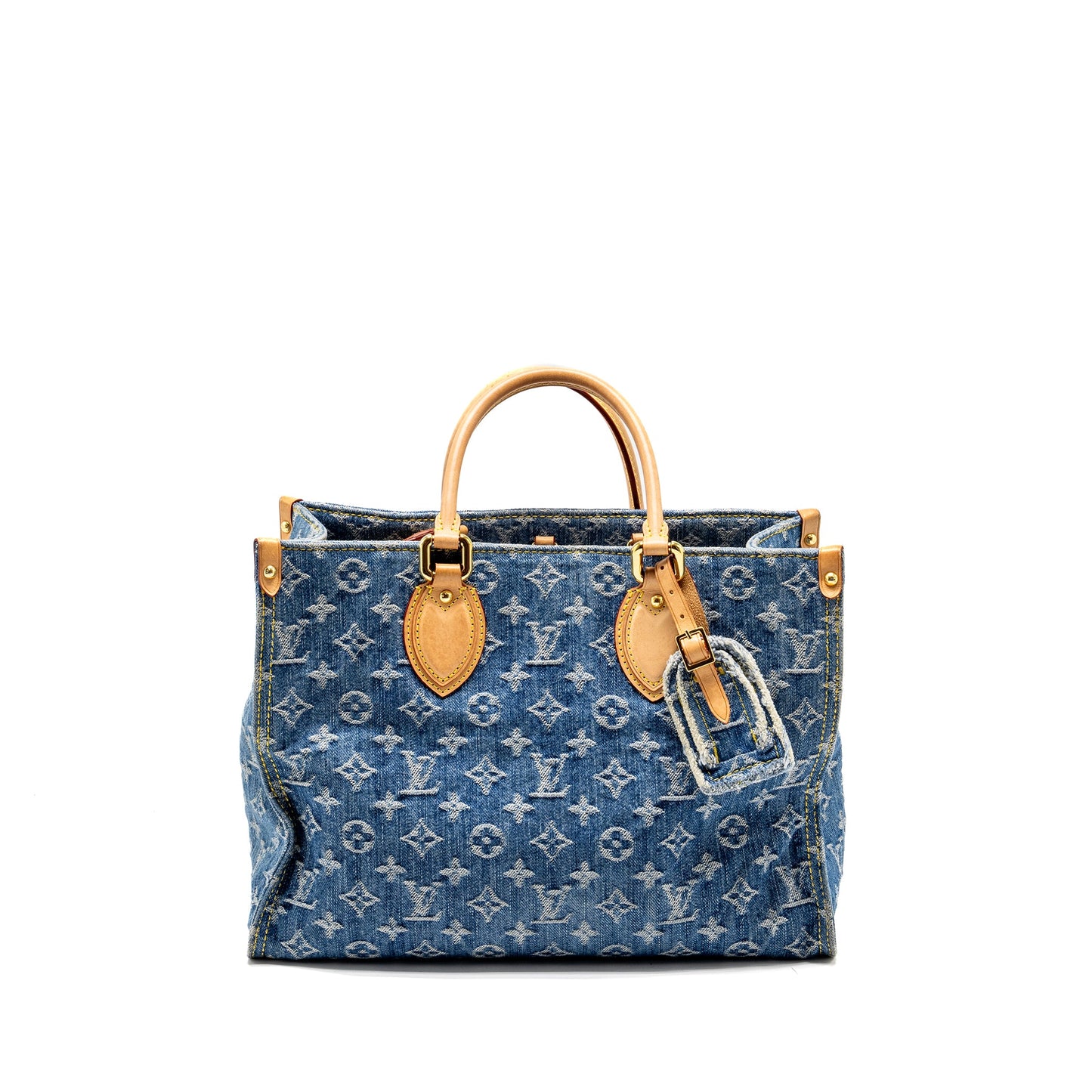 Louis Vuitton Onthego Remix Monogram Denim Blue