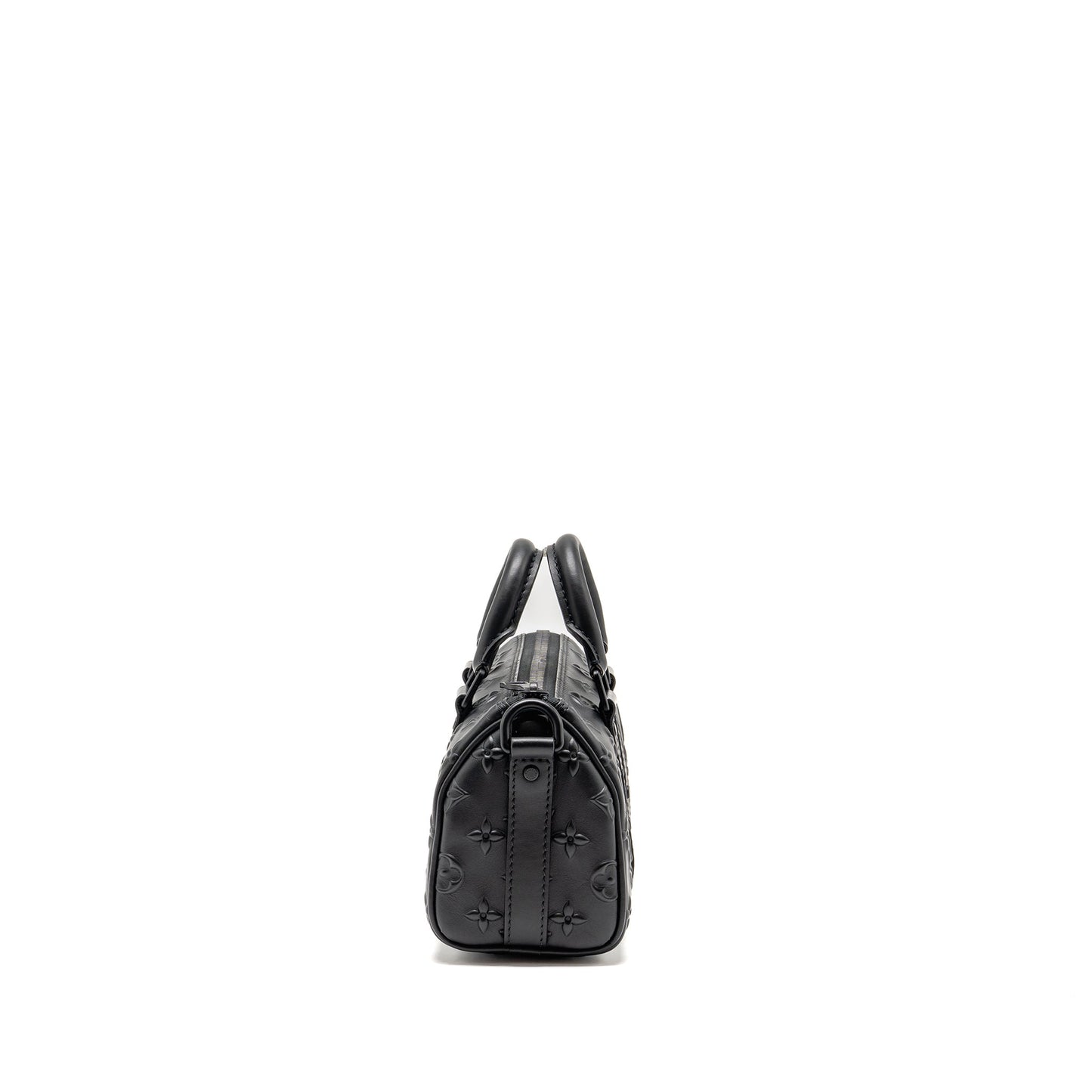 Louis Vuitton Keepall Monogram Seal Cowhide Leather So Black