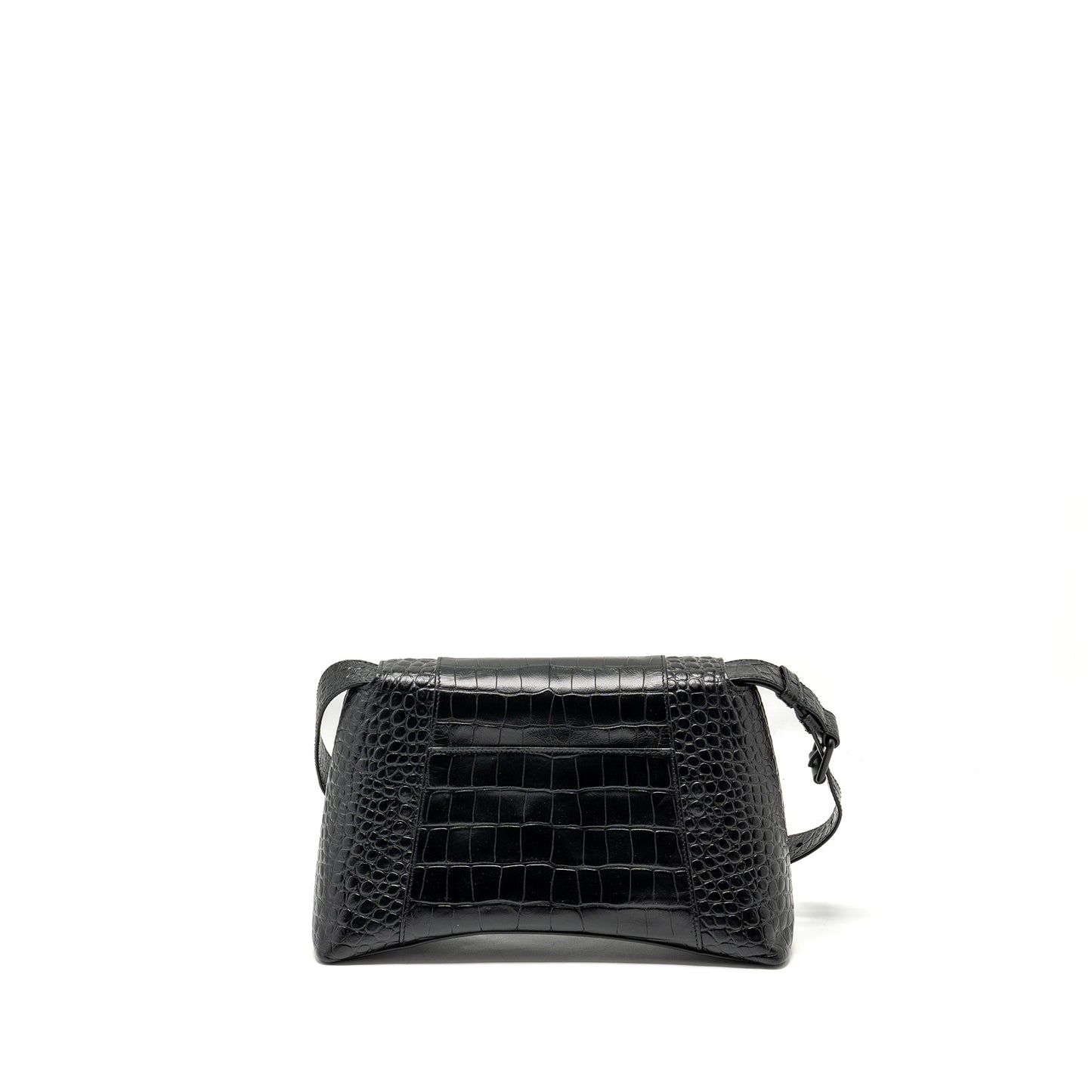 BALENCIAGA Limited Edition Downtown Small Mini Purse Calfskin Black with Black Hardware