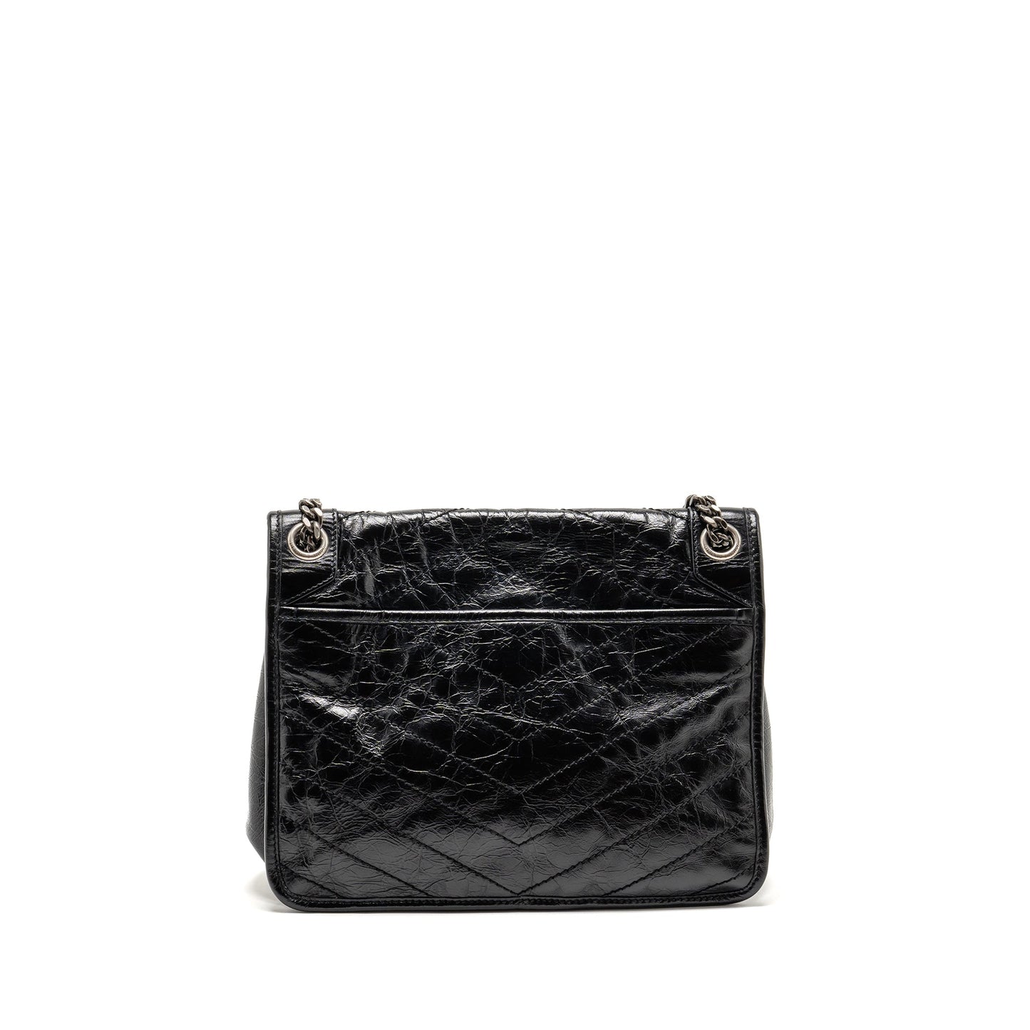 Saint Laurent/ Medium Niki Chain Purse Vintage Calfskin Black