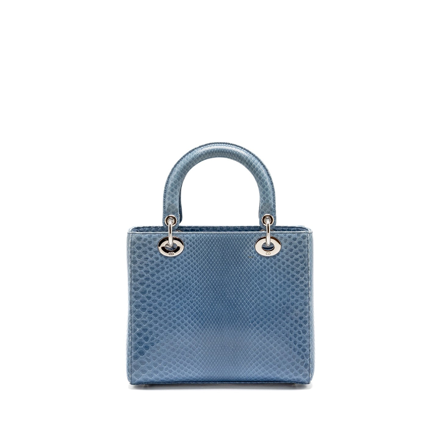 Dior Medium Lady Dior Python Blue
