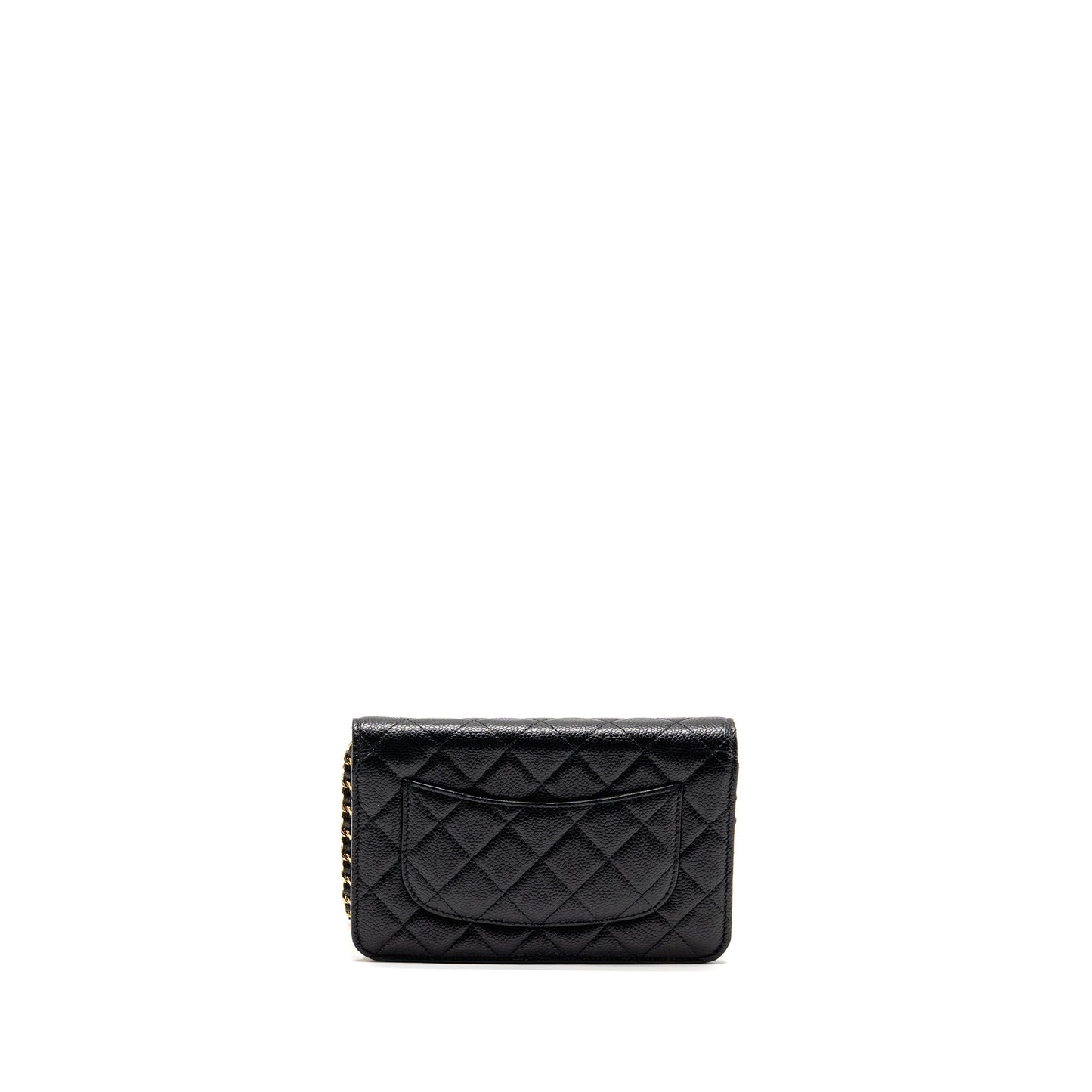 Chanel Classic Wallet on Chain Caviar Black GHW (Microchip)