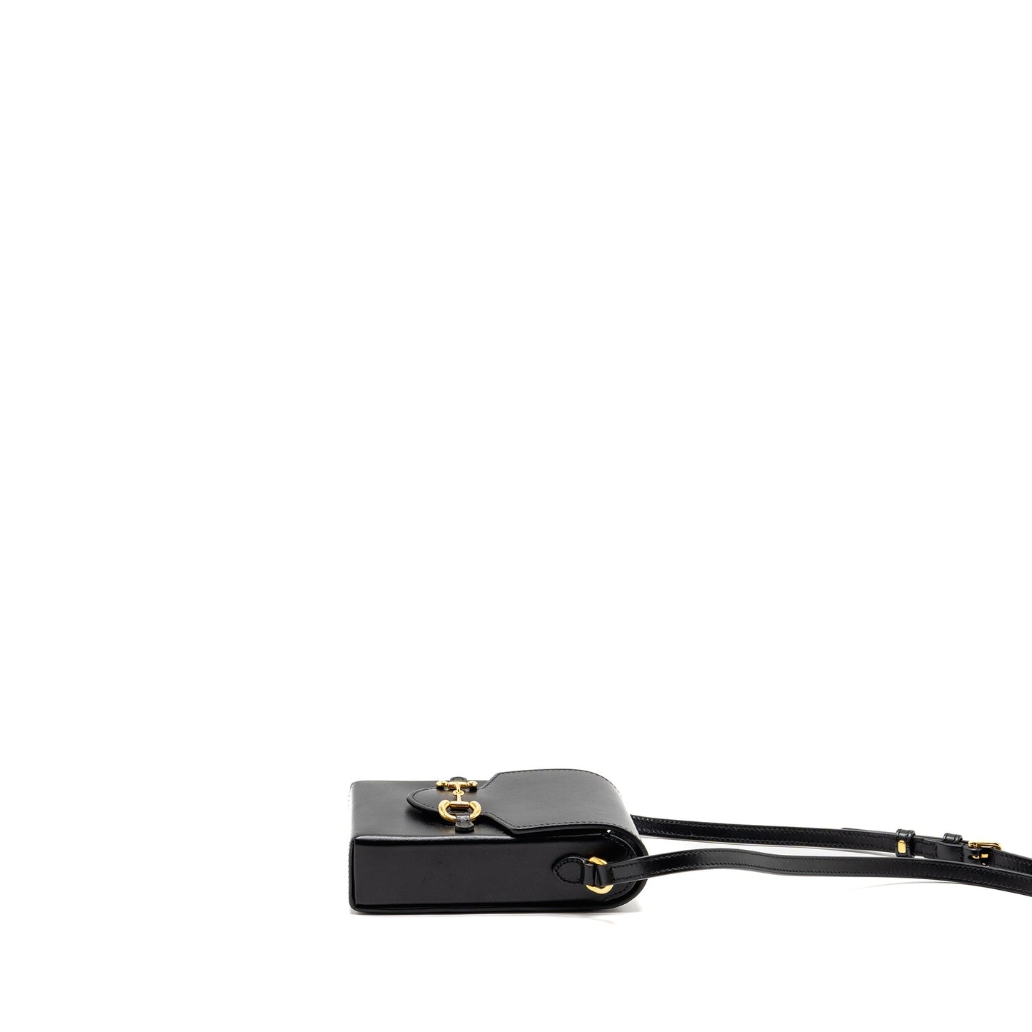 Gucci Horsebit Mini Crossbody Purse Leather Black