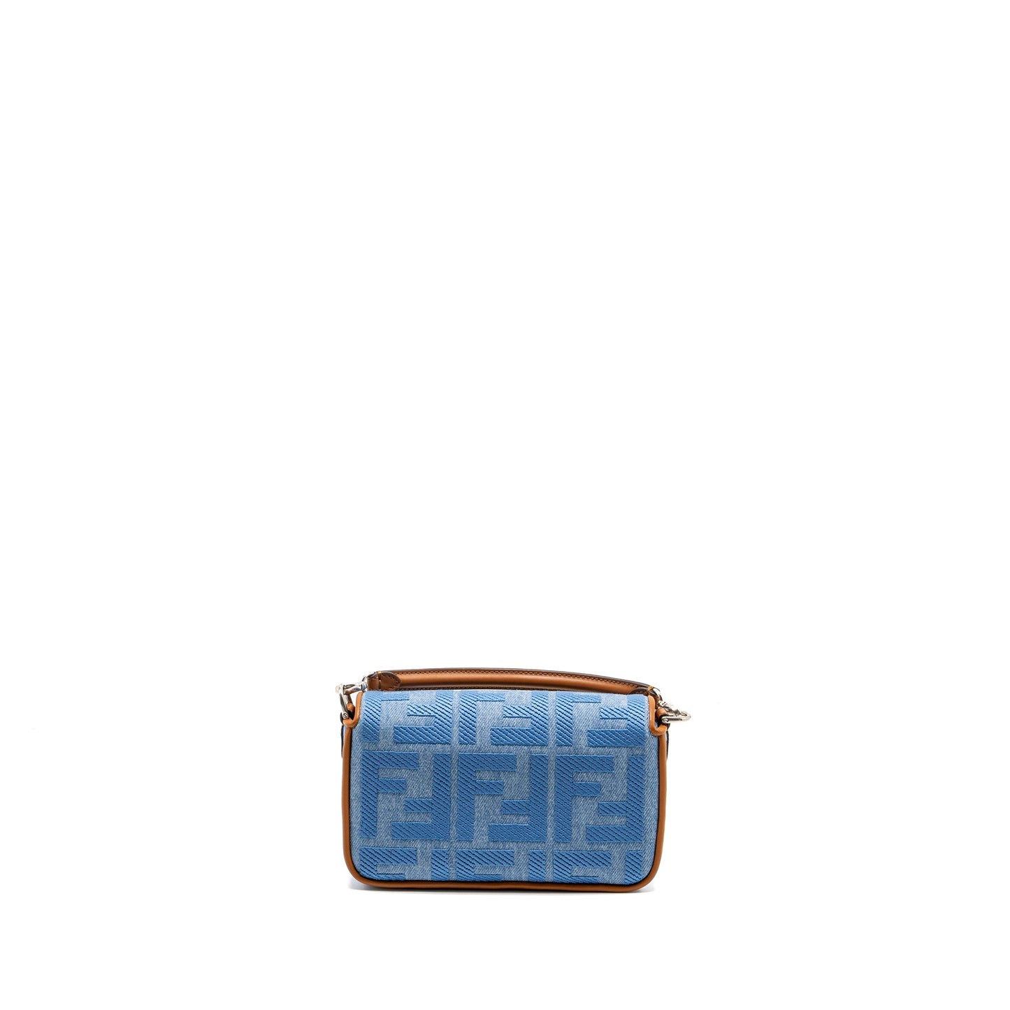 Fendi Mini Baguette Denim Light Blue Embroidery