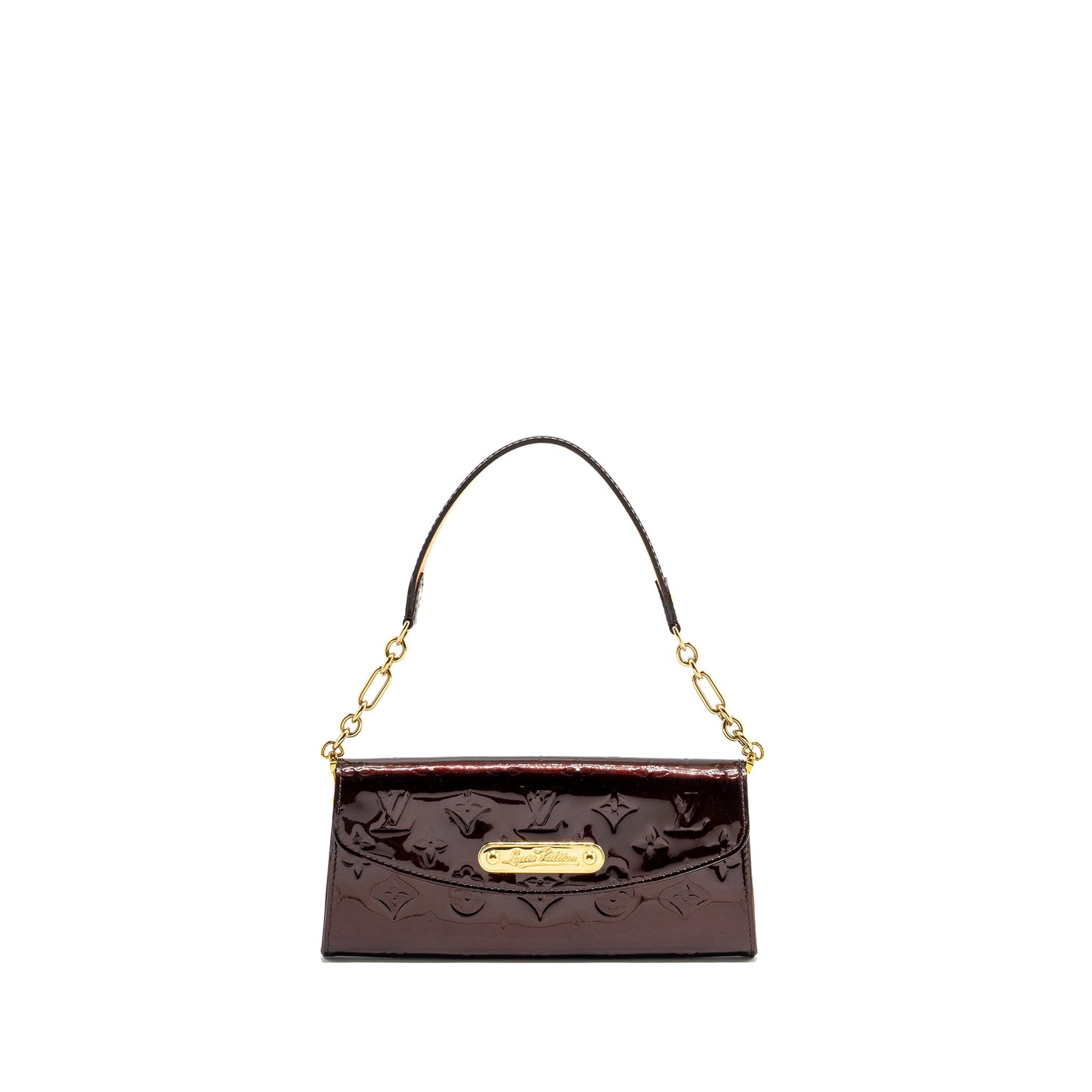 Louis Vuitton Sunset Boulevard Clutch Monogram Vernis Amarante
