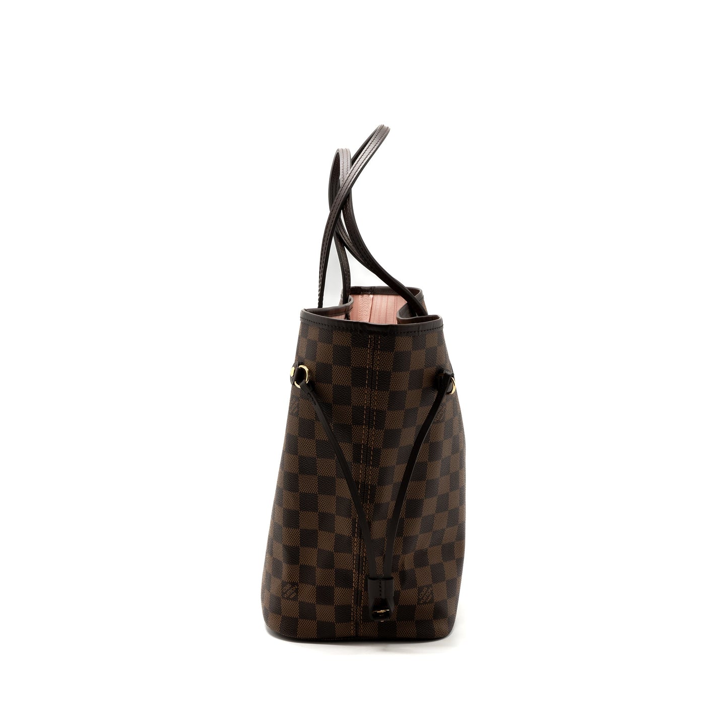 Louis Vuitton neverfull monogram damier ebene canvas / rose ballerina