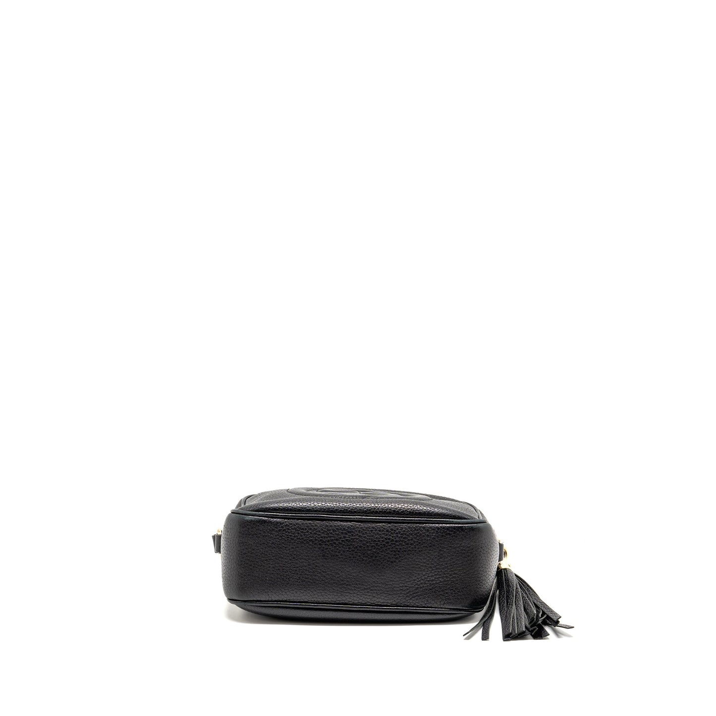 GUCCI Soho Disco Camera Crossbody Purse Calfskin Black