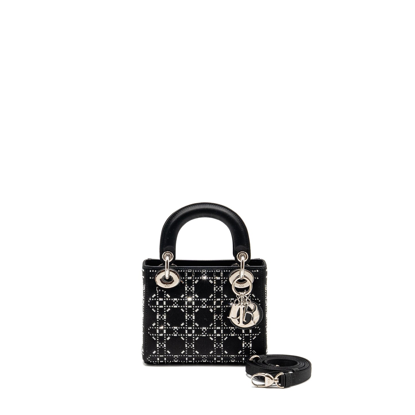 Dior Mini Lady Dior Satin Crystal Black
