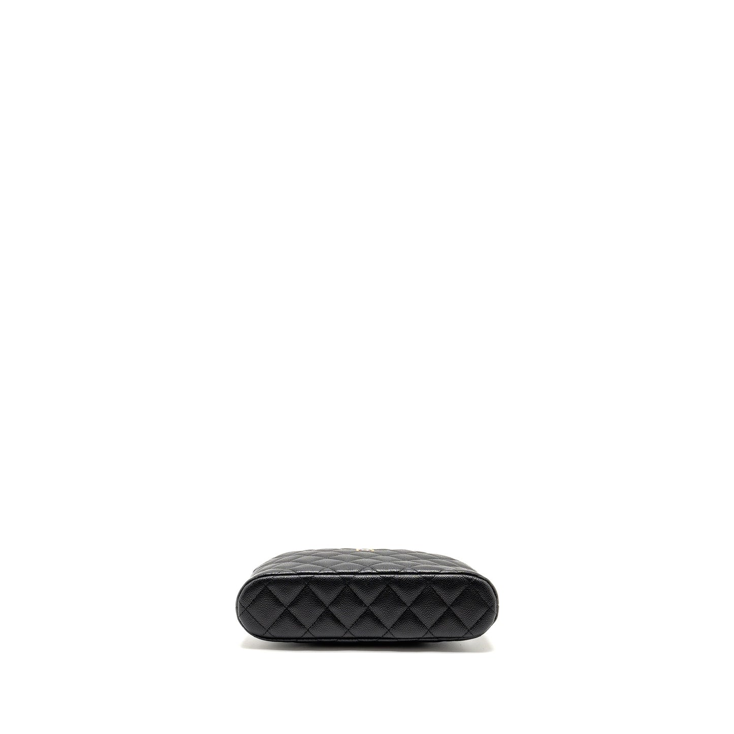 Chanel Classic CC Clutch with Chain Caviar Black LGHW (Microchip)