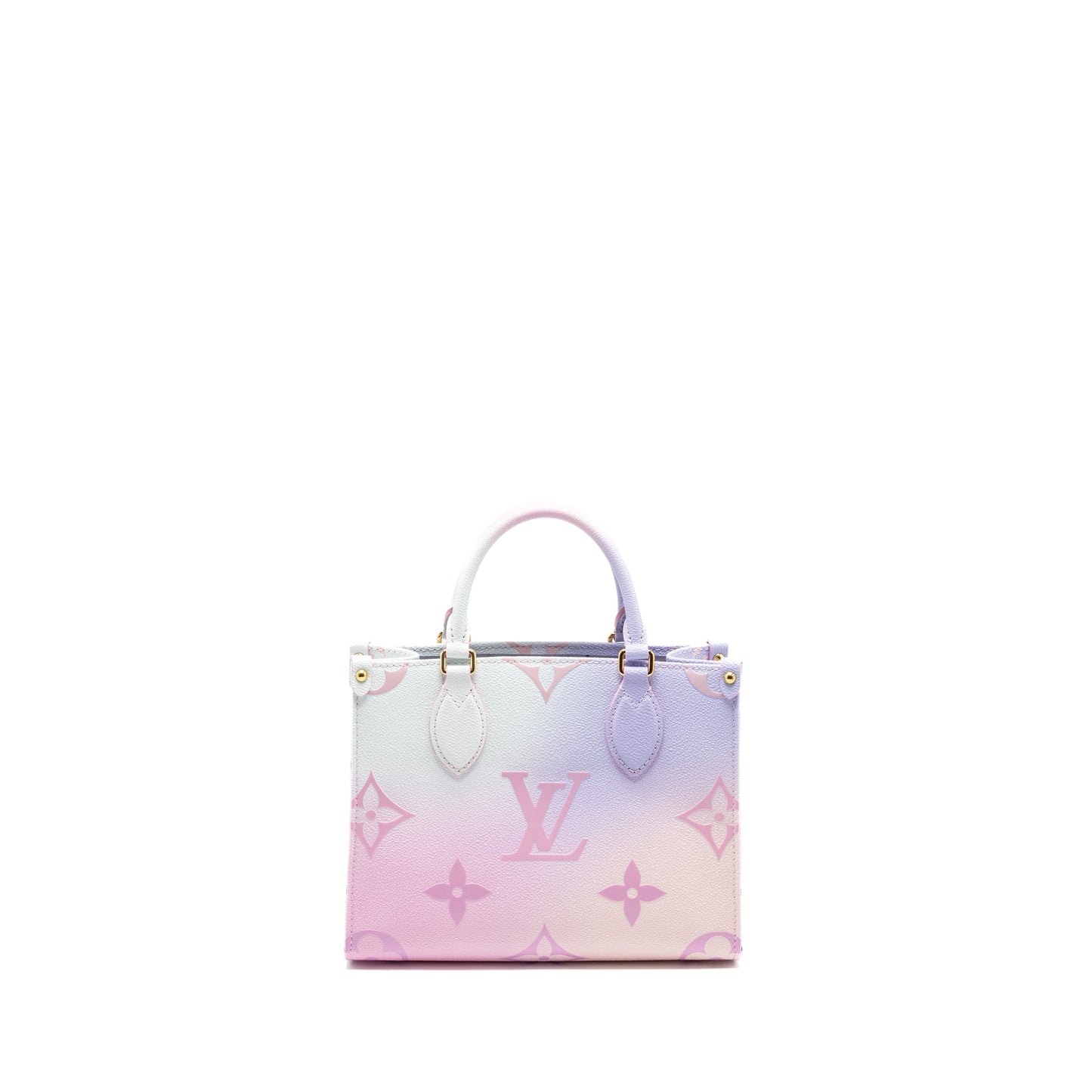 Louis Vuitton onthego calfskin sunrise pastel multicolour pink / purple