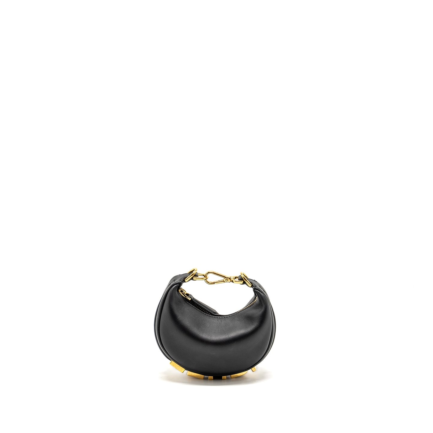 Fendi Nano Fendigraphy Leather Charm Calfskin Black