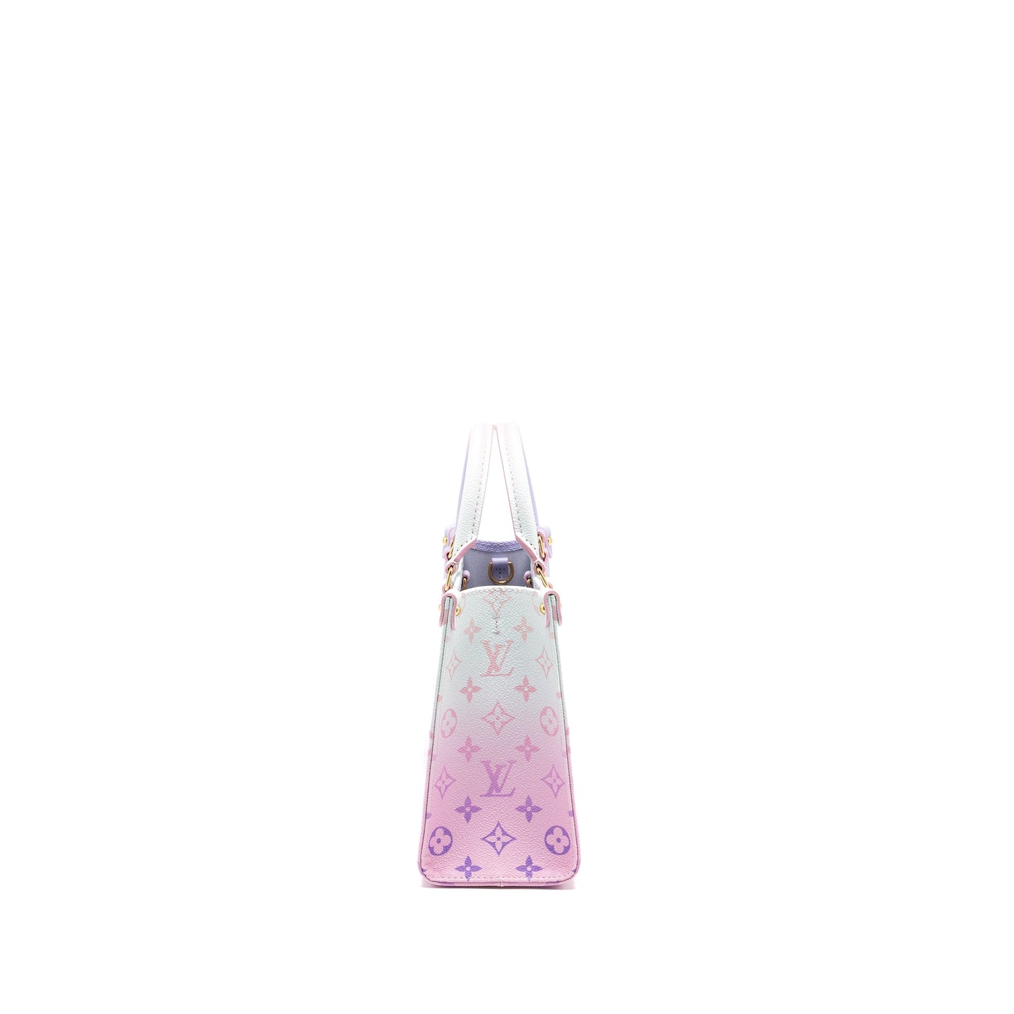 Louis Vuitton onthego calfskin sunrise pastel multicolour pink / purple