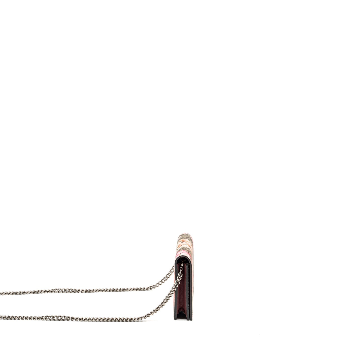 Gucci mini Clutch with chain flower printed supreme canvas