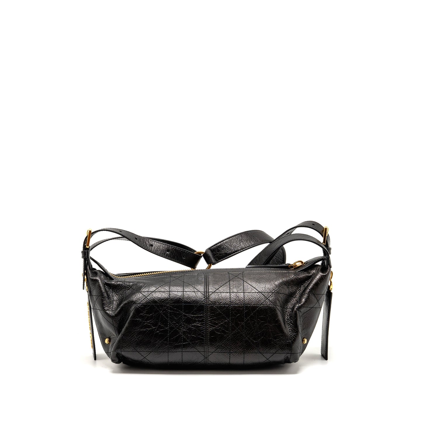 Dior Small D-Journey Purse Crinkled Calfskin Black