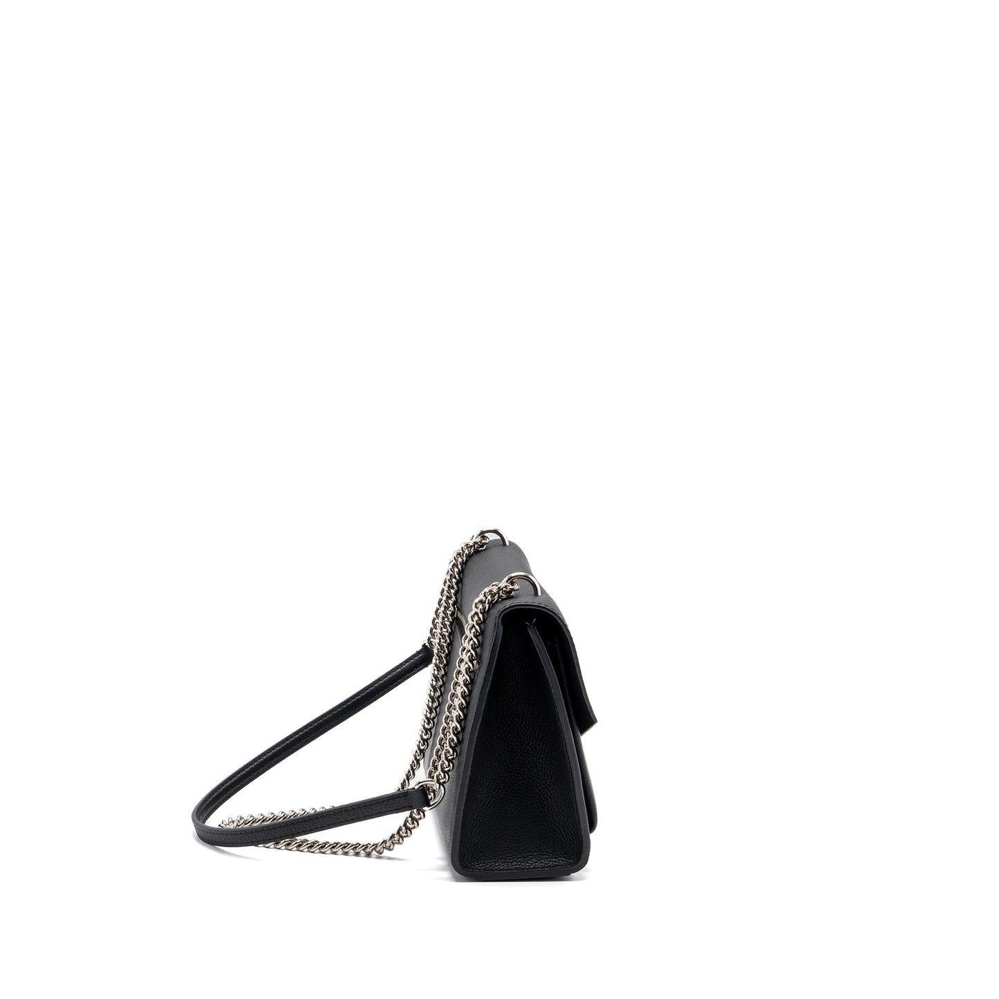 Louis Vuitton Mylockme Satchel Chain Purse Calfskin Black