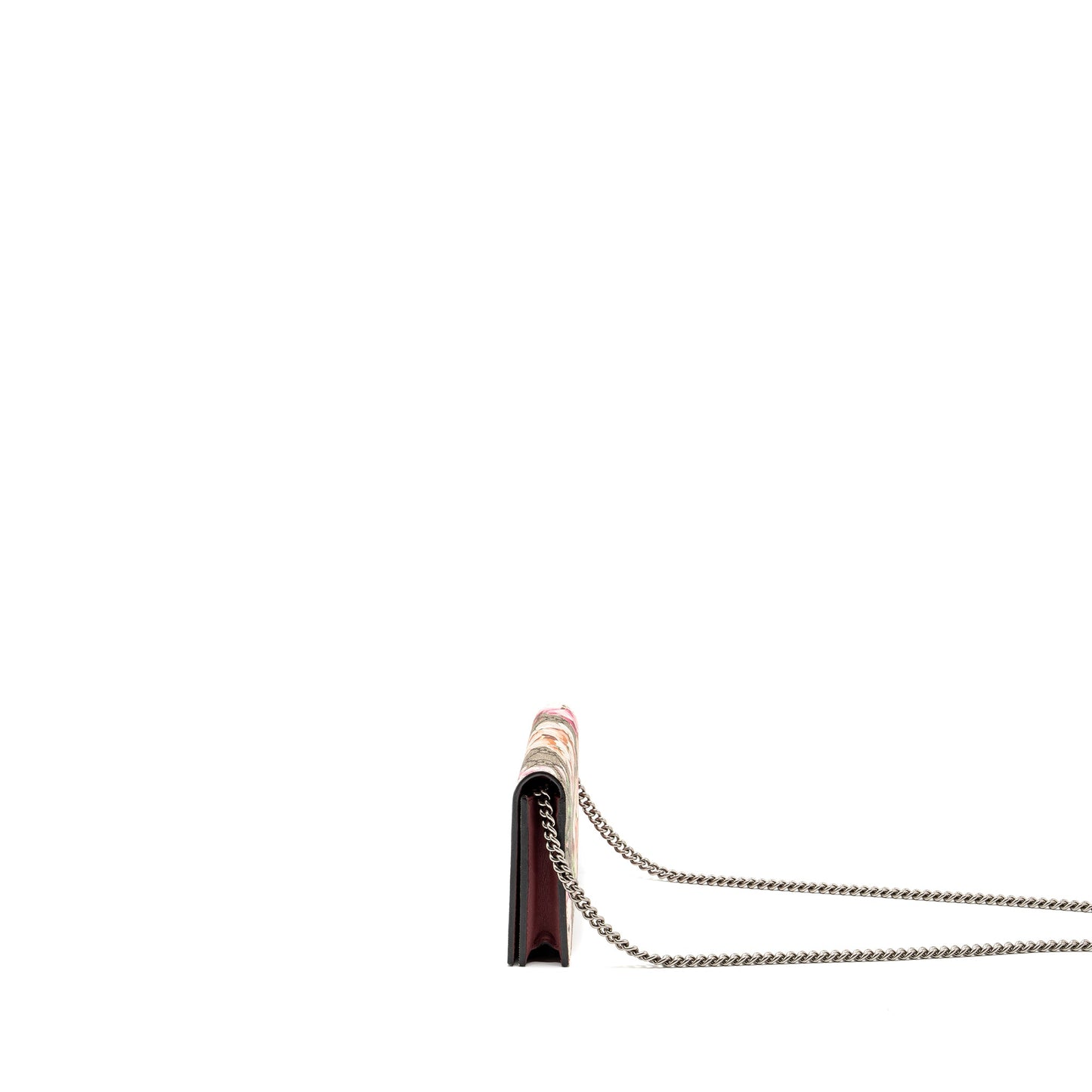 Gucci mini Clutch with chain flower printed supreme canvas