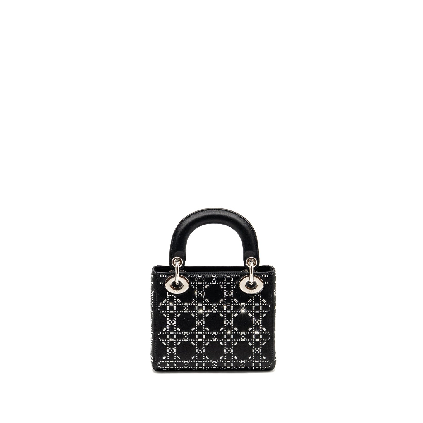 Dior Mini Lady Dior Satin Crystal Black