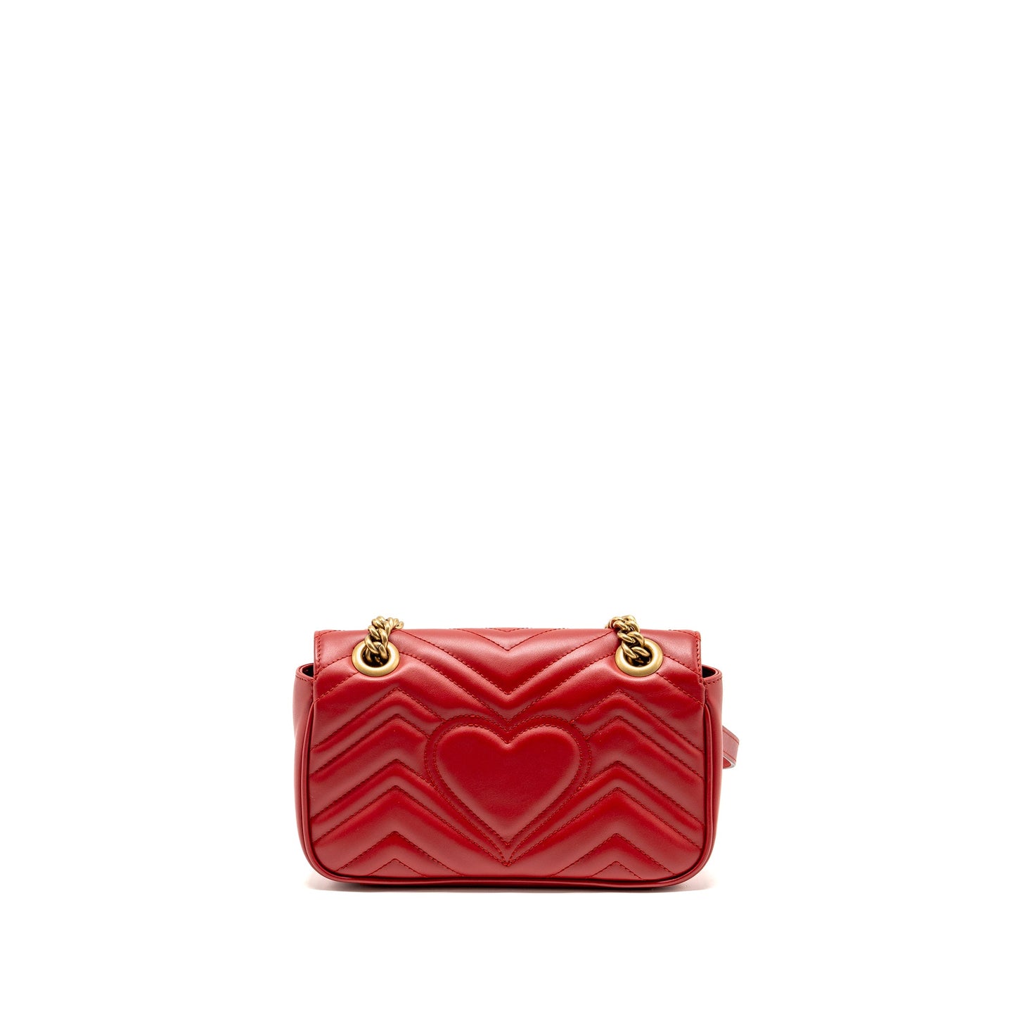 Gucci Small Marmont Mini Purse Calfskin Red Brushed