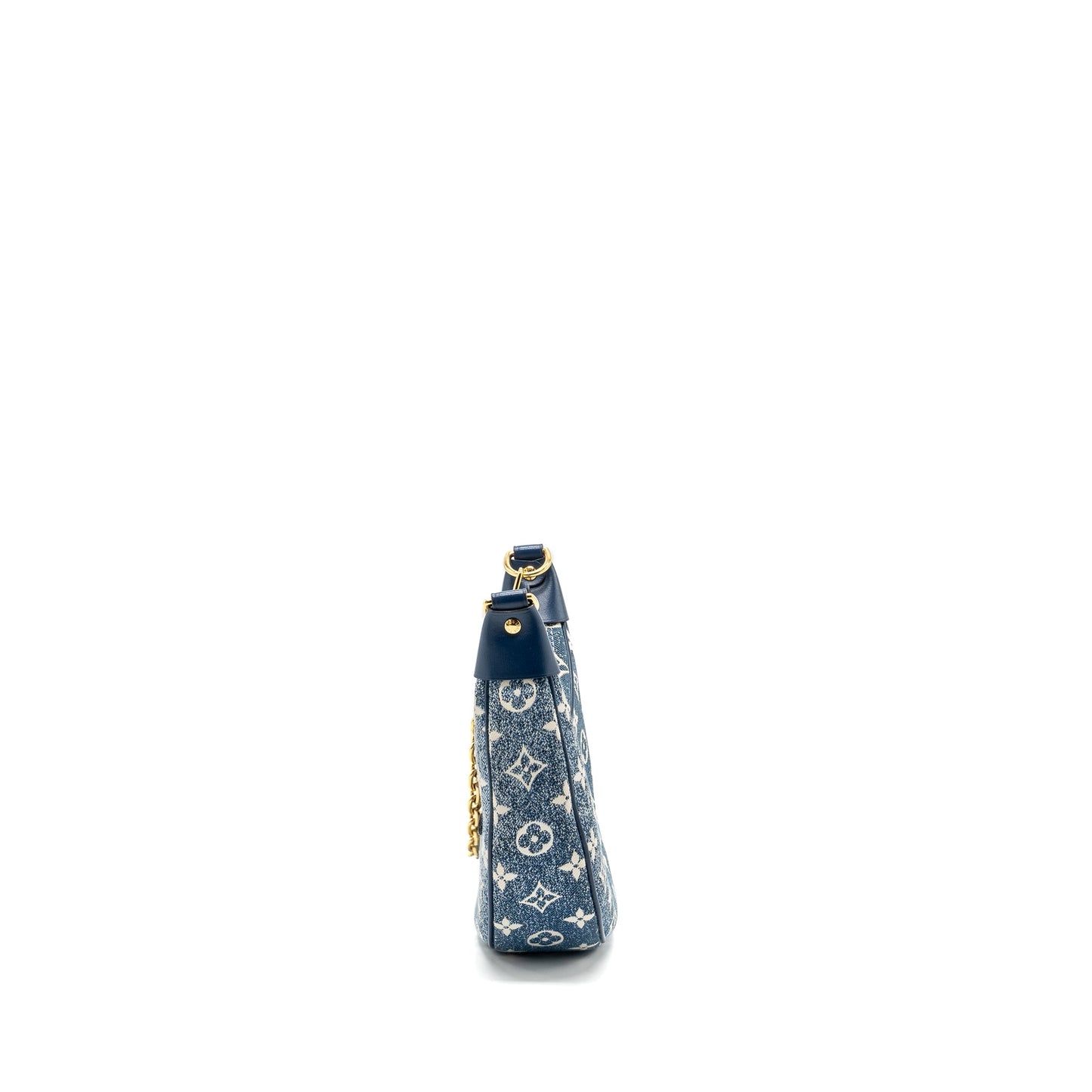 Louis Vuitton Half-moon Loop Baguette Purse denim blue (New Version)