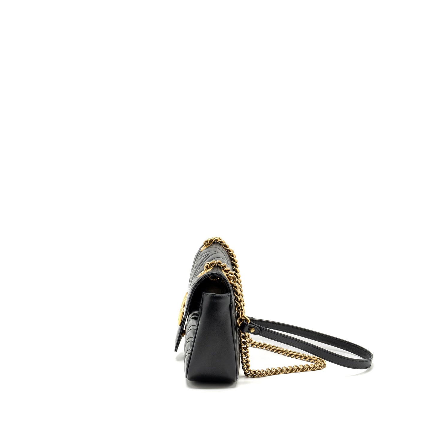 GUCCI SMALL MARMONT Purse CALFSKIN BLACK