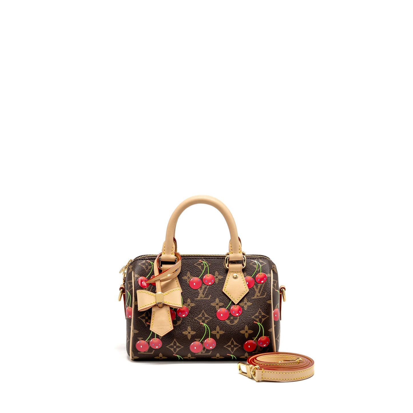 Louis Vuitton x Takashi Murakami Speedy Bandouliere 20 Monogram Cherry Coated Canvas Multicoloured