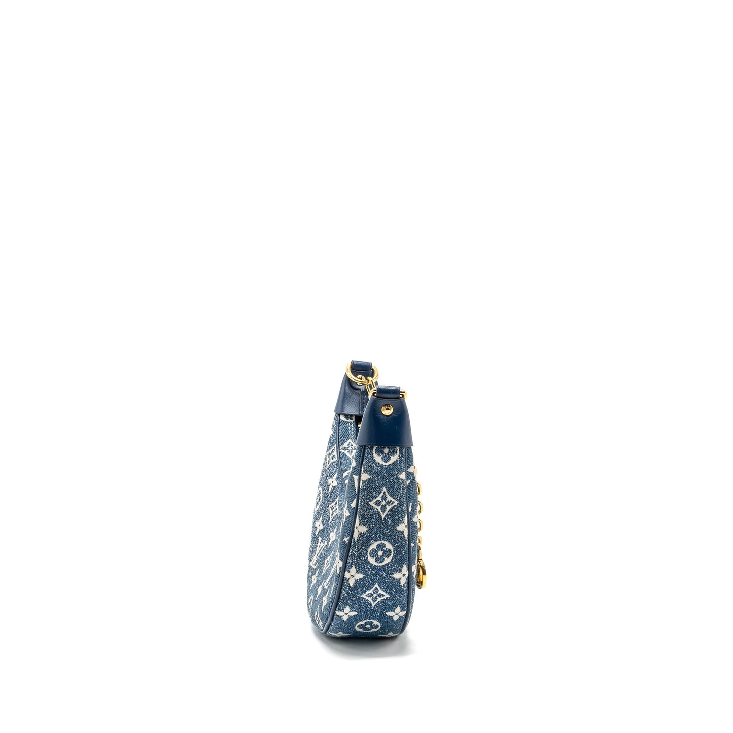 Louis Vuitton Half-moon Loop Baguette Purse denim blue (New Version)