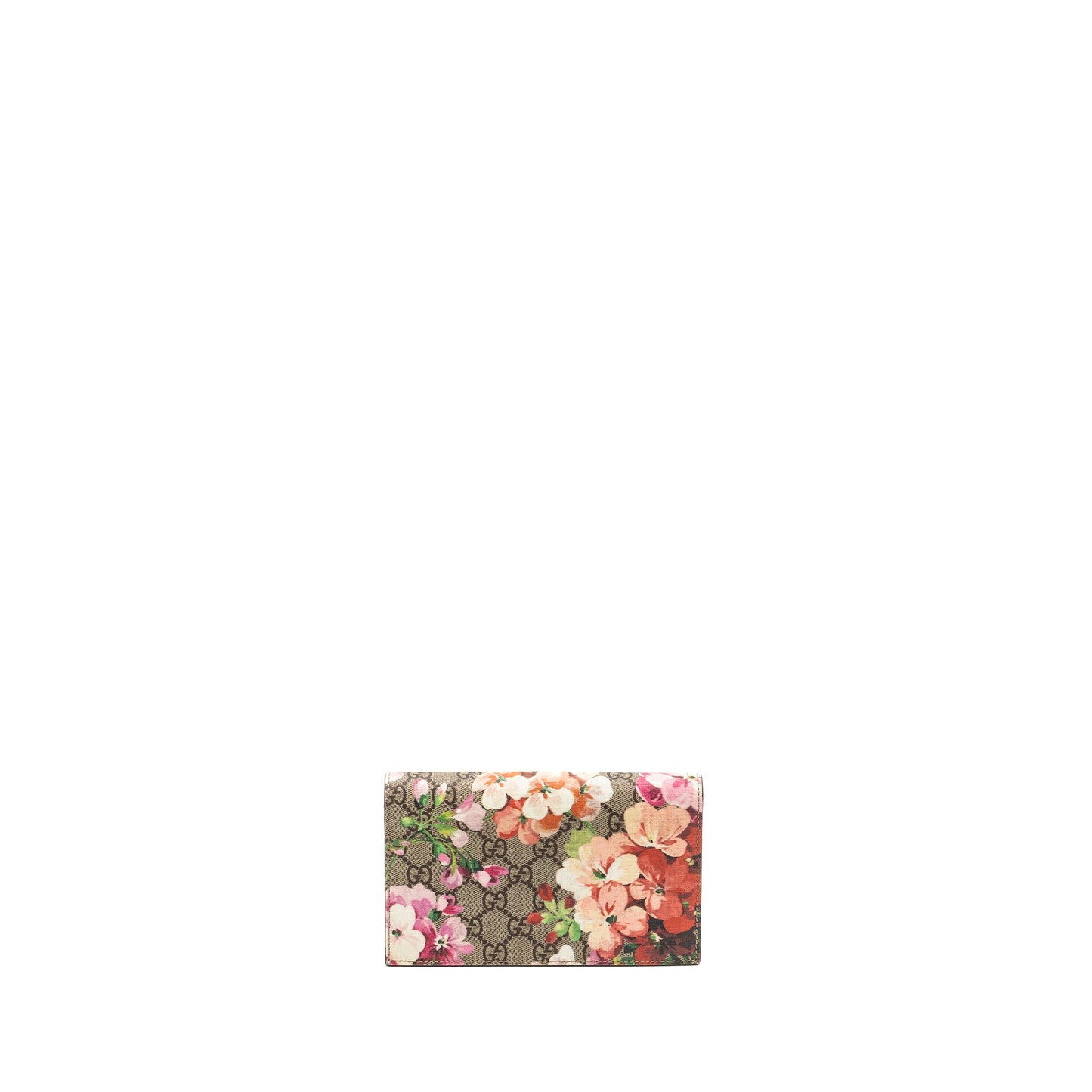 Gucci mini Clutch with chain flower printed supreme canvas