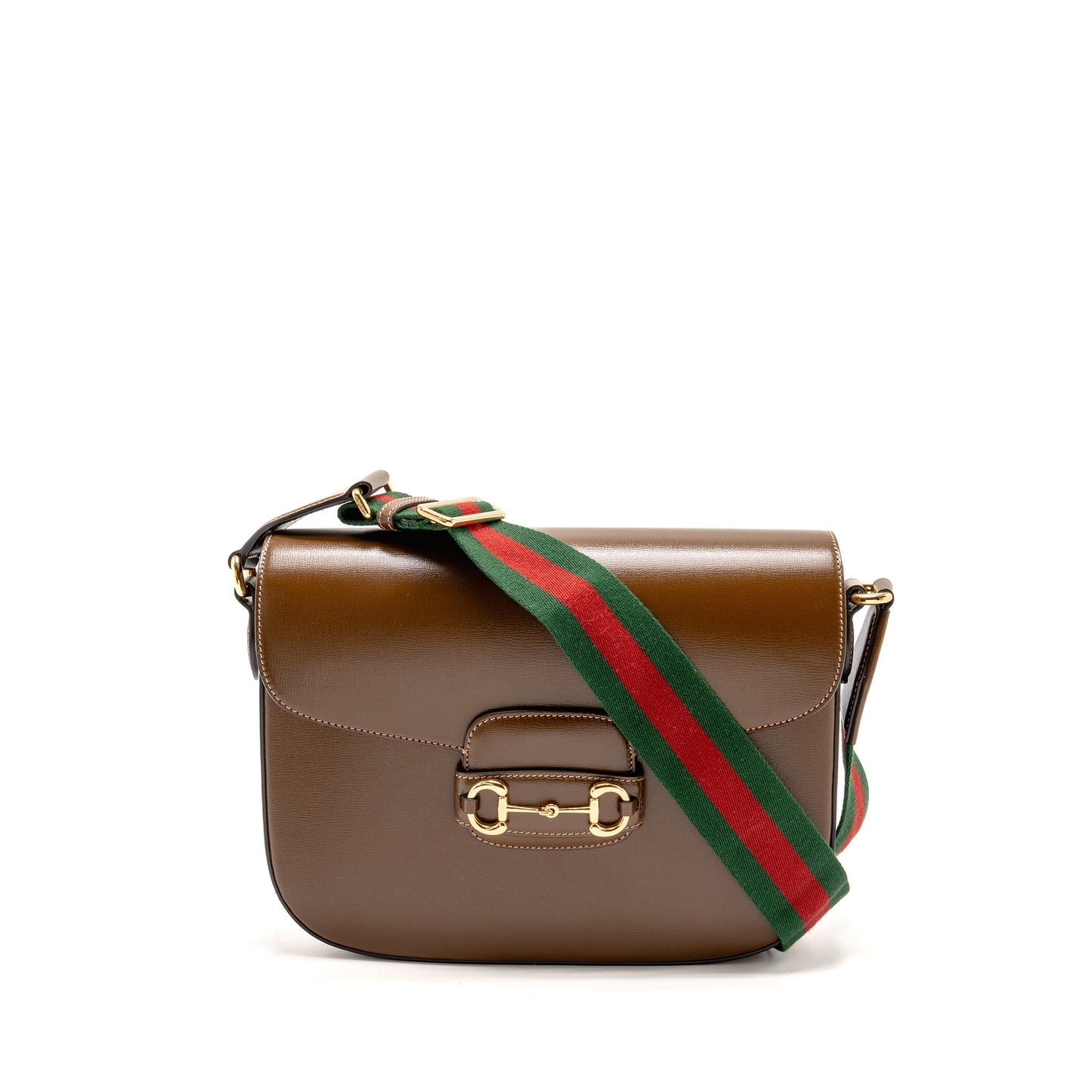 Gucci Horsebit 1955 Large Mini Purse Leather Brown