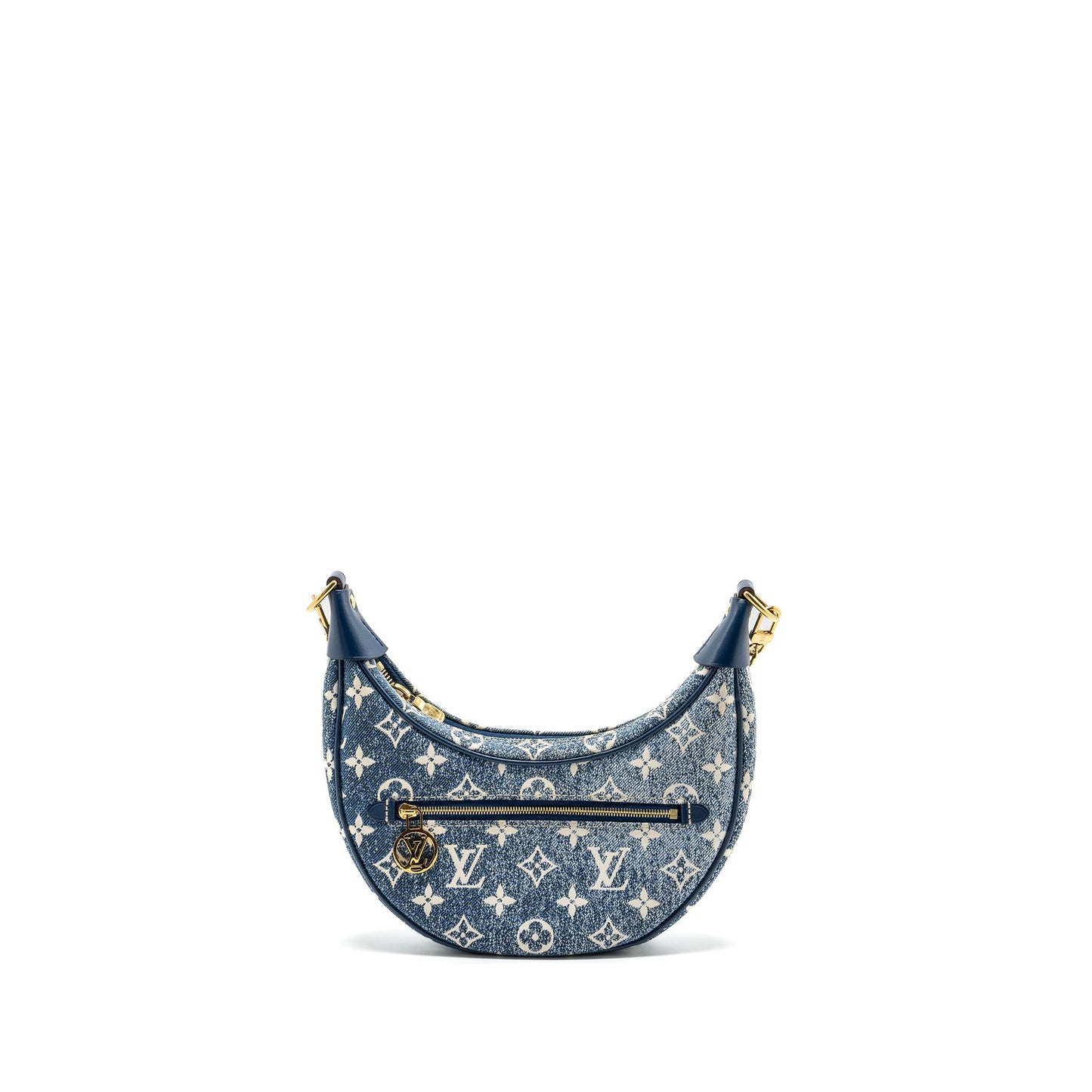 Louis Vuitton Half-moon Loop Baguette Purse denim blue (New Version)