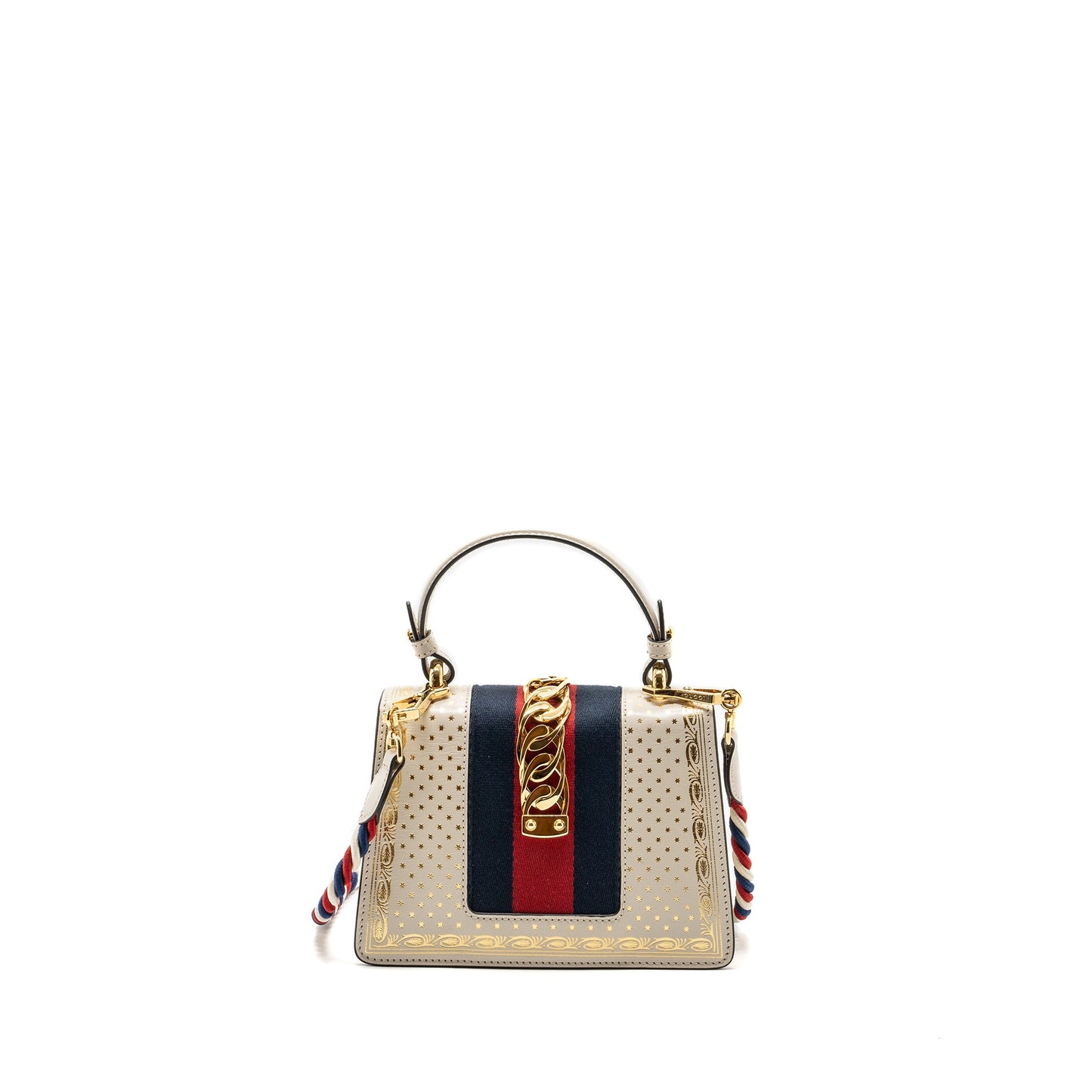 Gucci Sylvie Top Handle Purse Limited Edition leather White