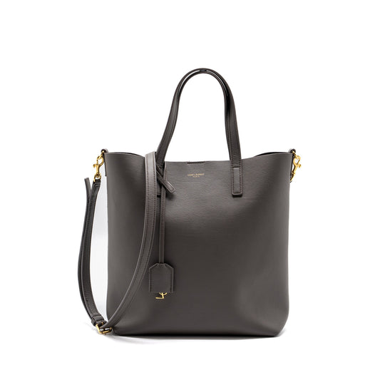 Saint Laurent toy shopping north / south Purse leather grey