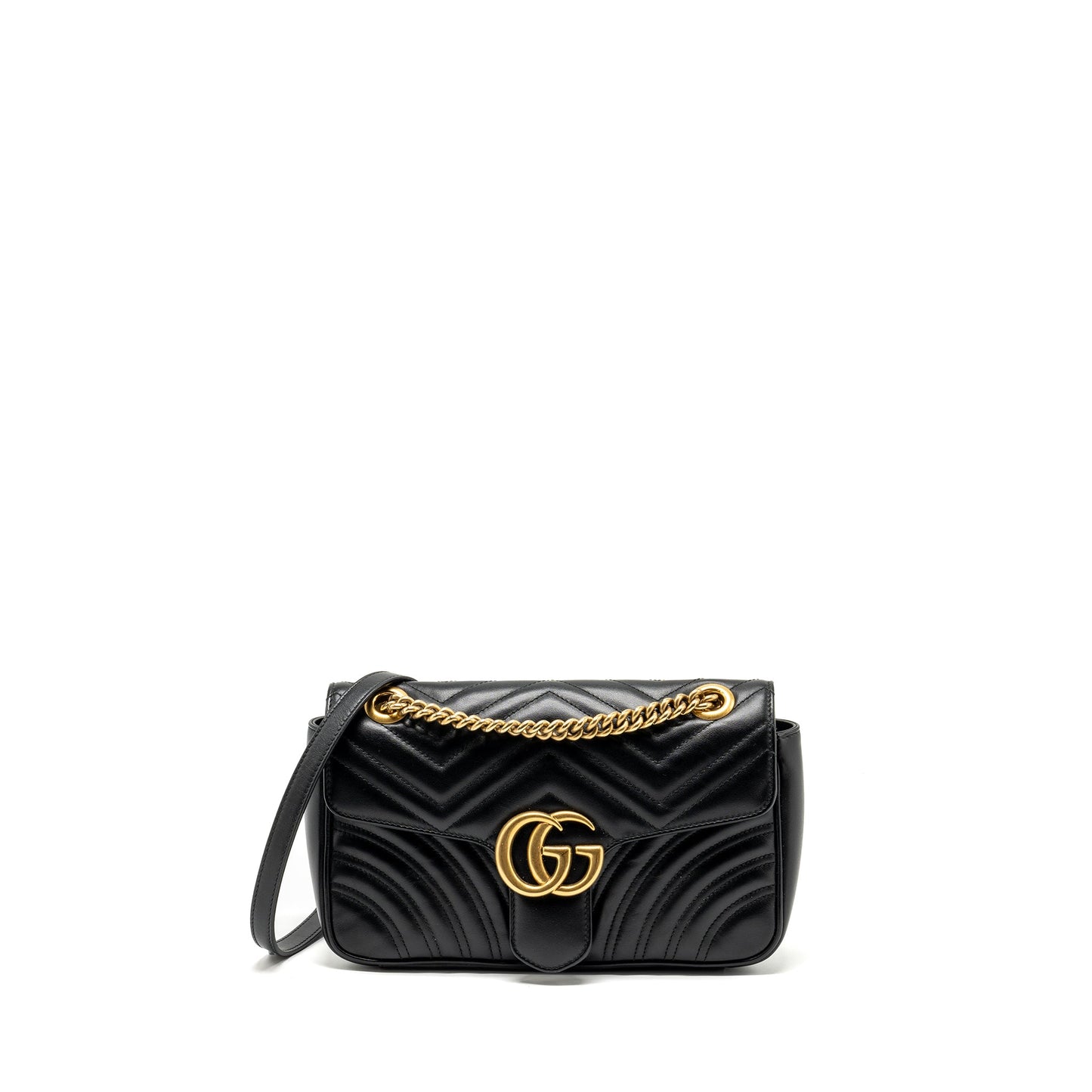 GUCCI SMALL MARMONT Purse CALFSKIN BLACK