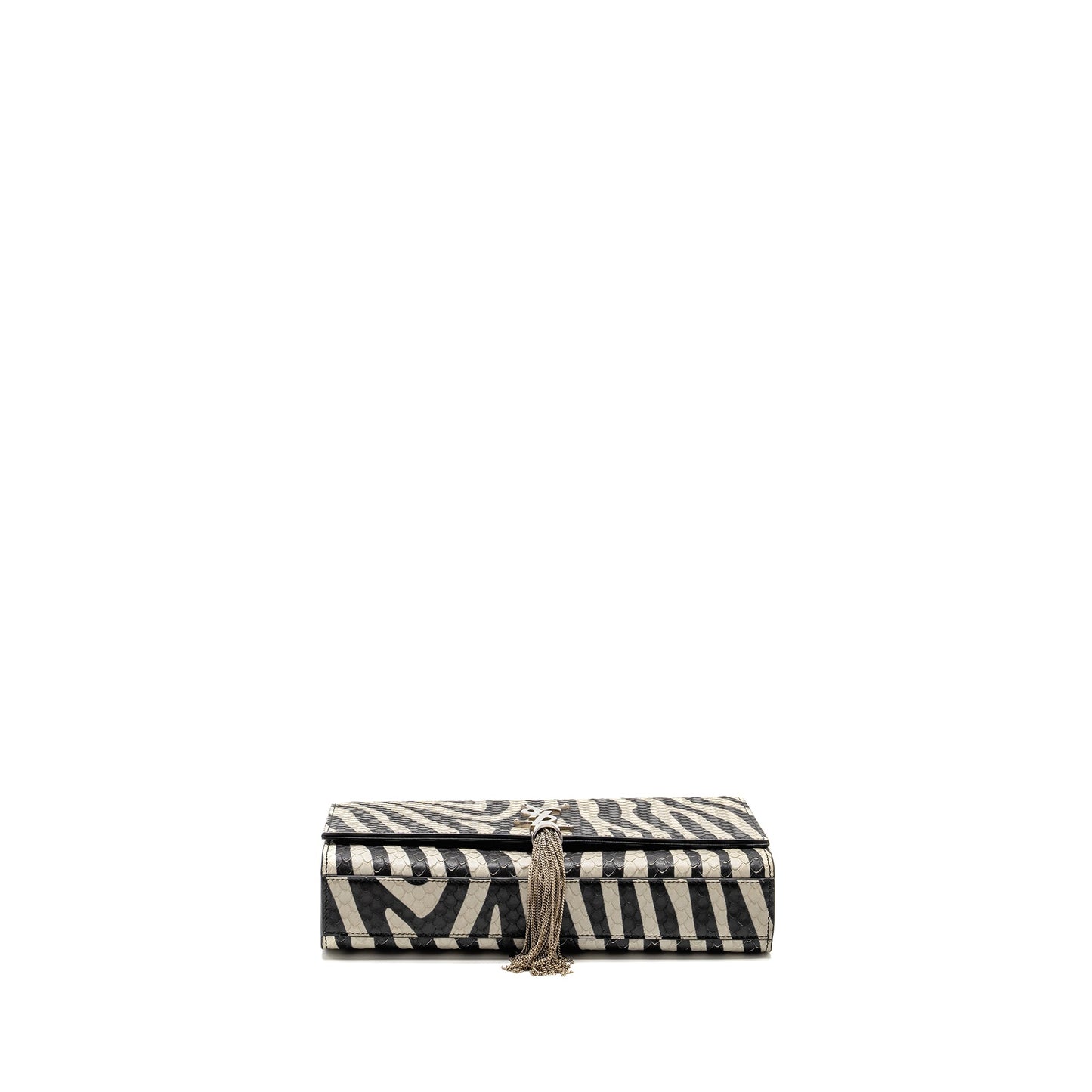 Saint Laurent/ Medium Kate Mini Purse With Tassel Embossed Leather Black/White