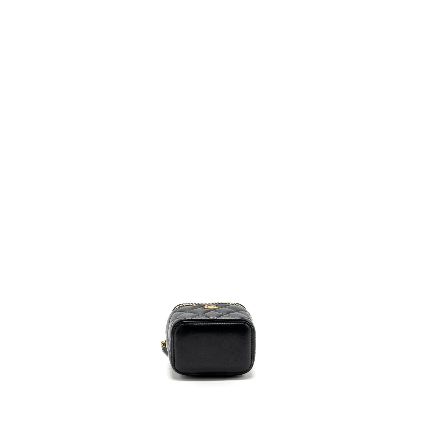 Chanel Pearl Crush mini vanity with chain lambskin black with GHW