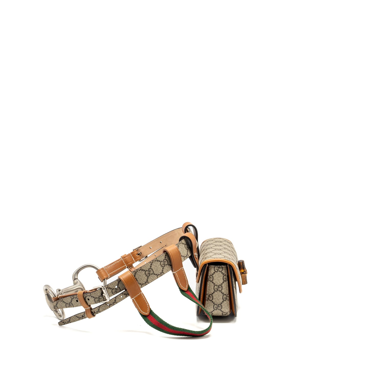 Gucci Bamboo 1947 Mini Belt Purse Supreme Canvas/Leather