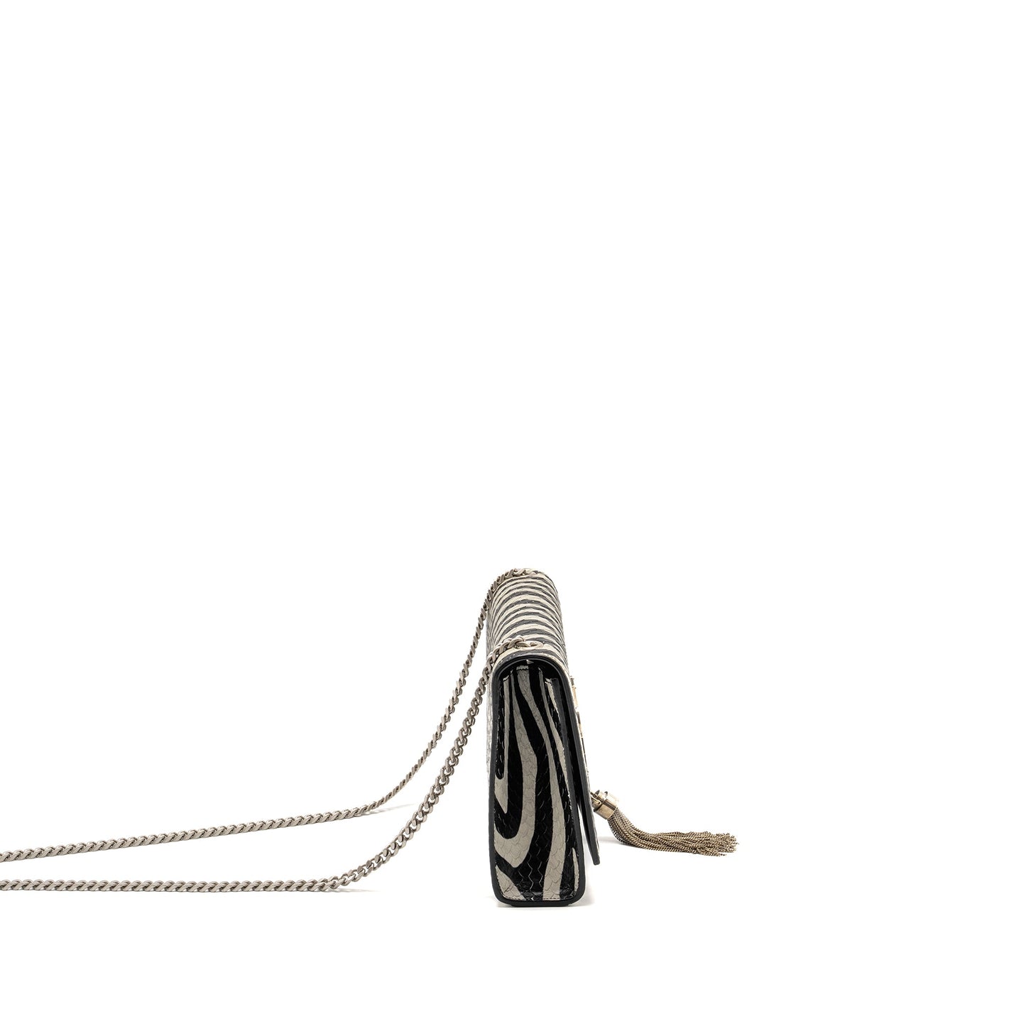 Saint Laurent/ Medium Kate Mini Purse With Tassel Embossed Leather Black/White