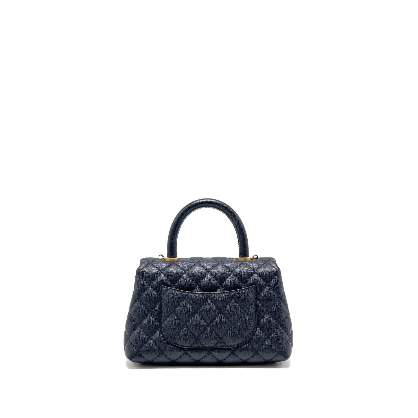 Chanel Small Coco Handle Caviar Navy GHW