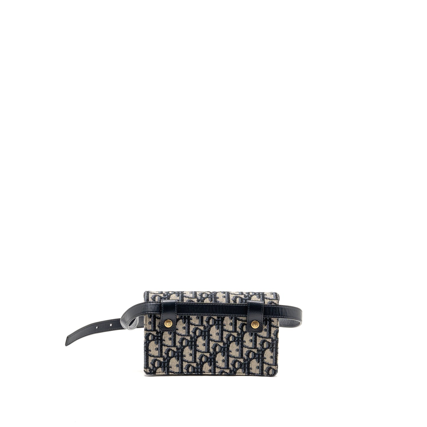 Saddle Belt Purse Blue Oblique Jacquard Canvas
