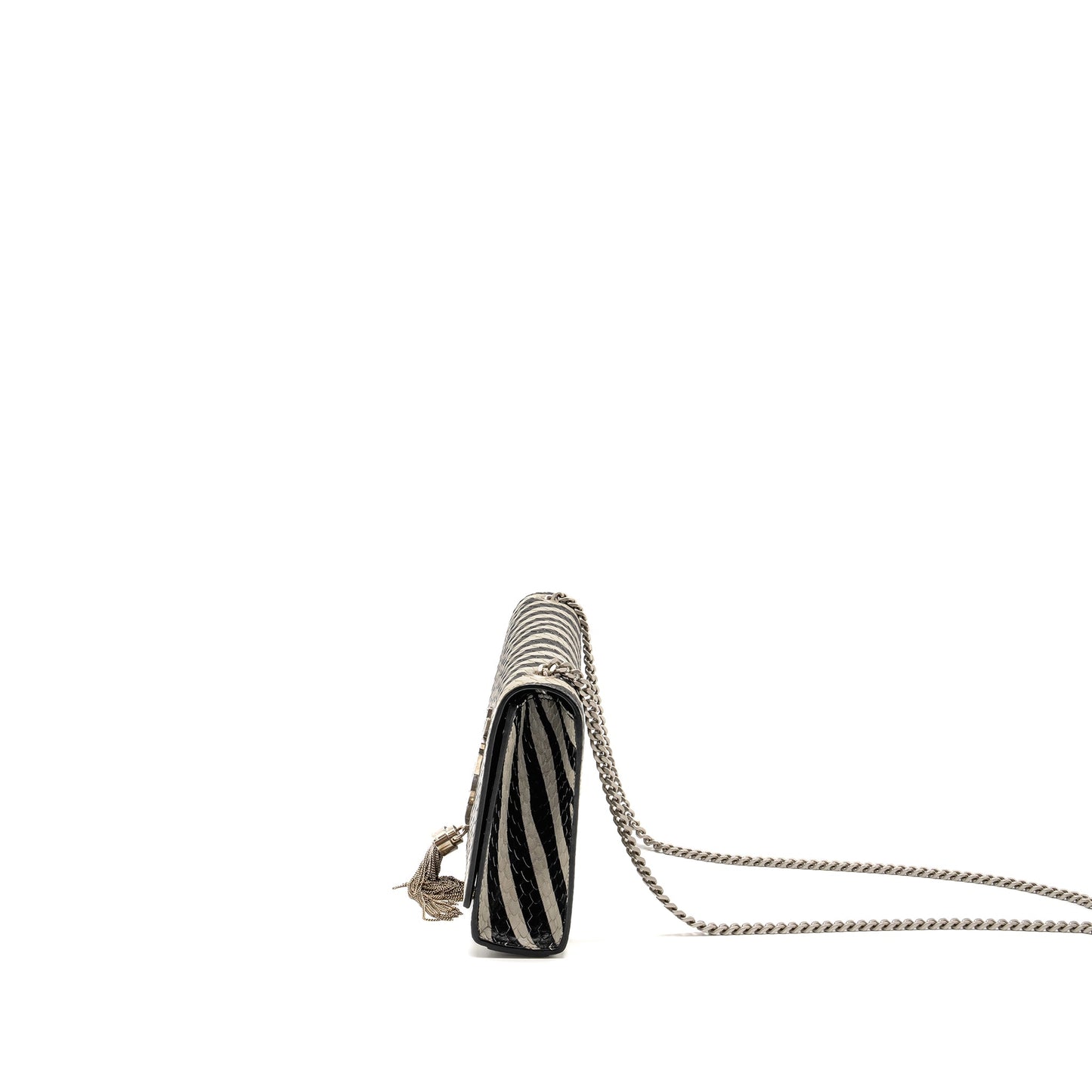 Saint Laurent/ Medium Kate Mini Purse With Tassel Embossed Leather Black/White