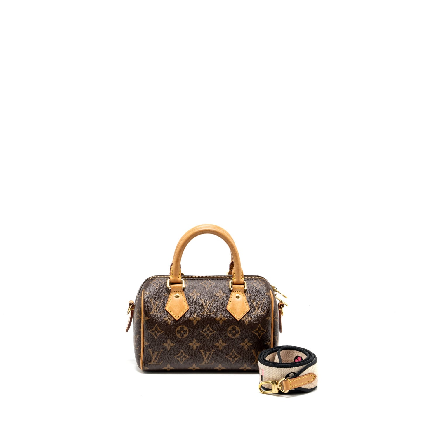 Louis Vuitton Speedy 20 bandouliere monogram canvas black strap