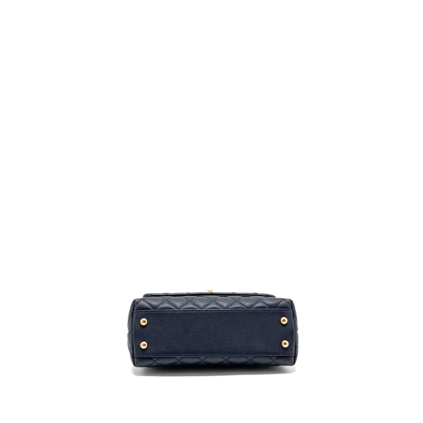 Chanel Small Coco Handle Caviar Navy GHW