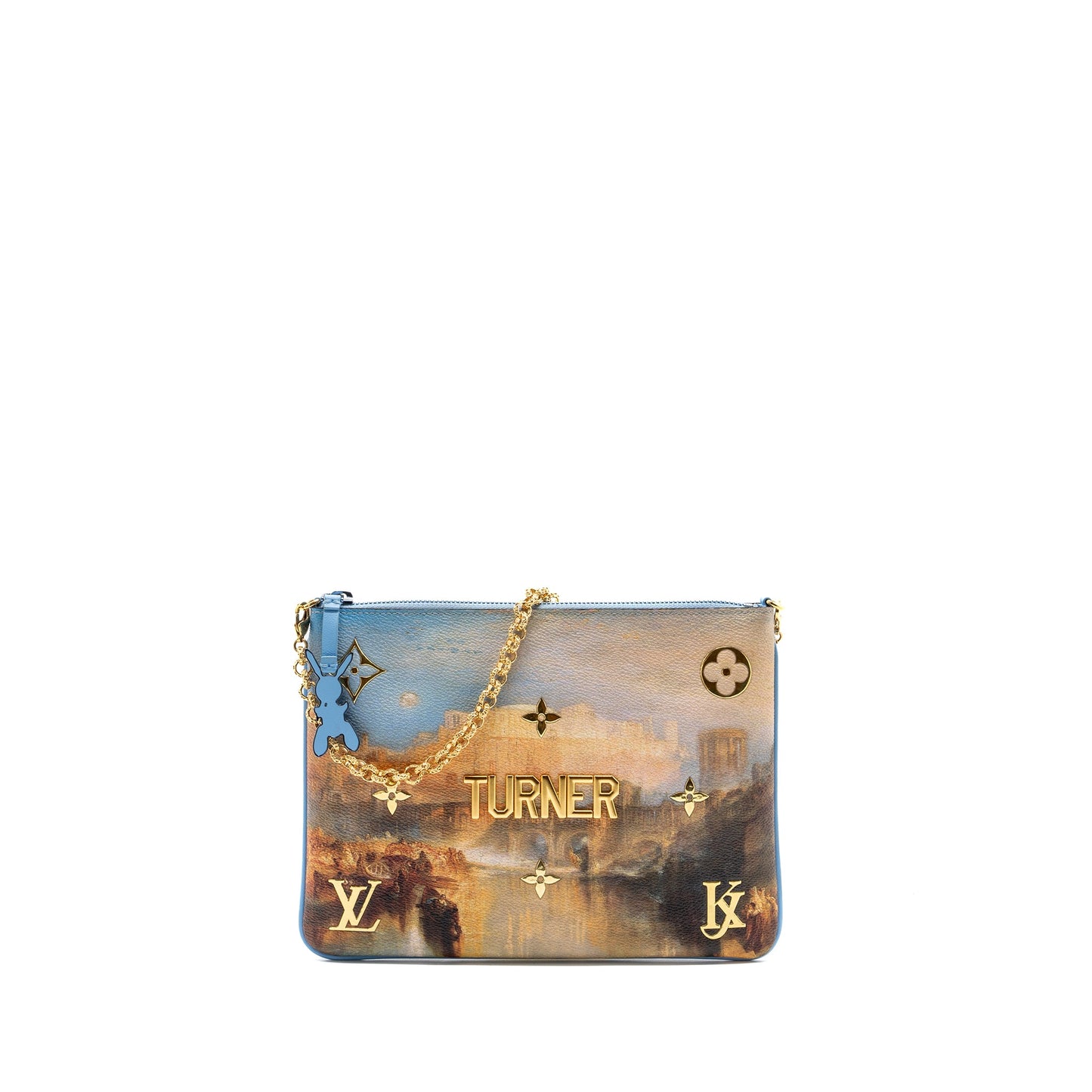 Louis Vuitton Jeff Koons chain pouch multicolor